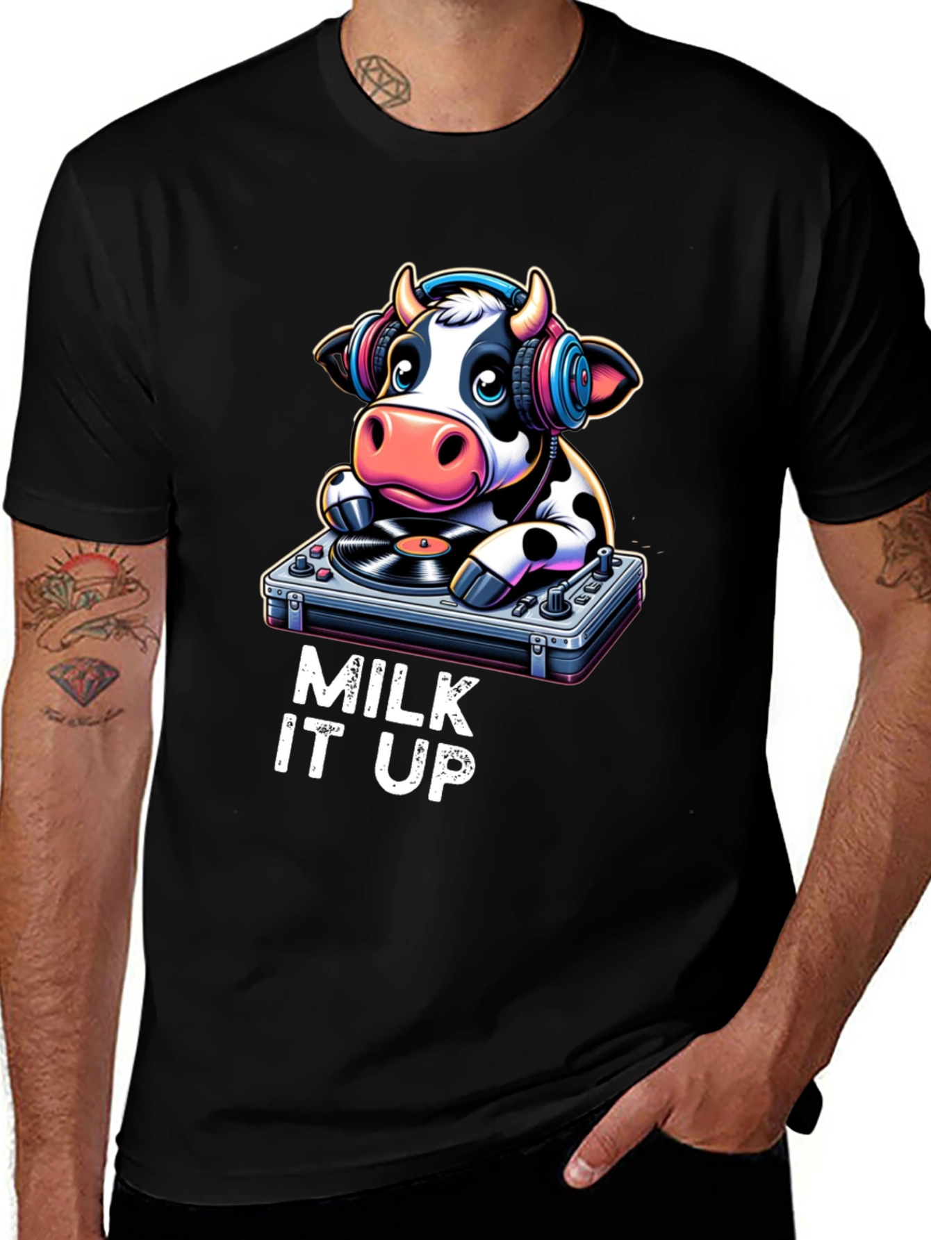 DJ Cow T-Shirt - Milk It Up!