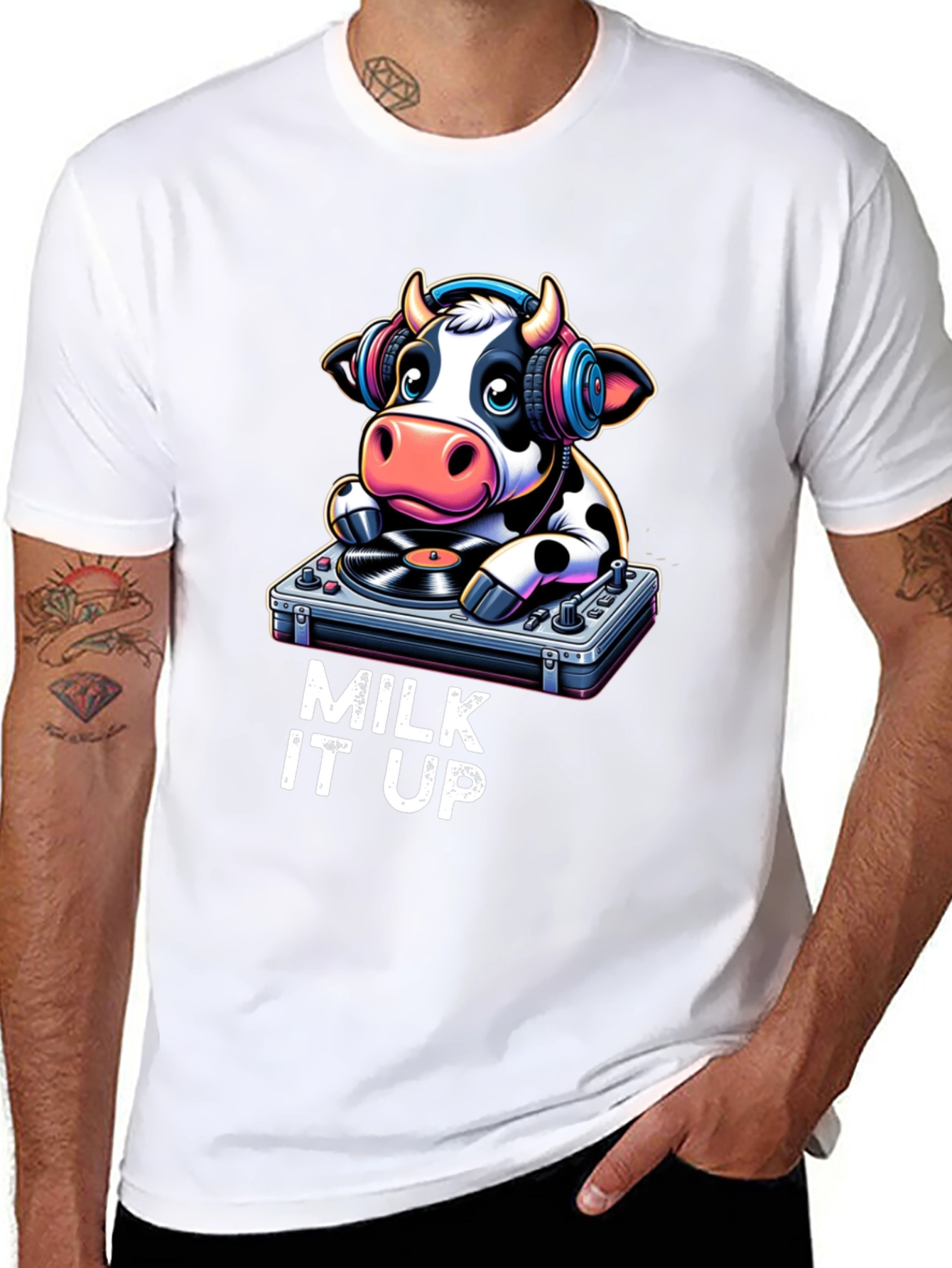 DJ Cow T-Shirt - Milk It Up!