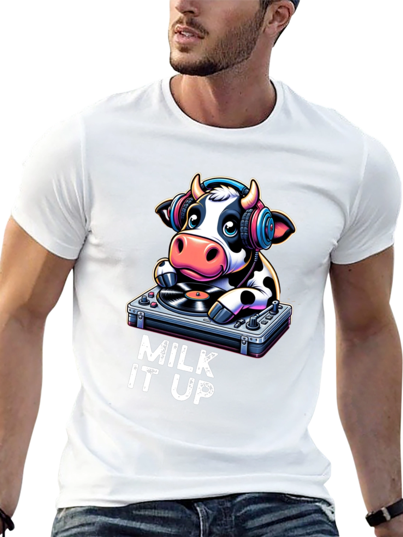 DJ Cow T-Shirt - Milk It Up!