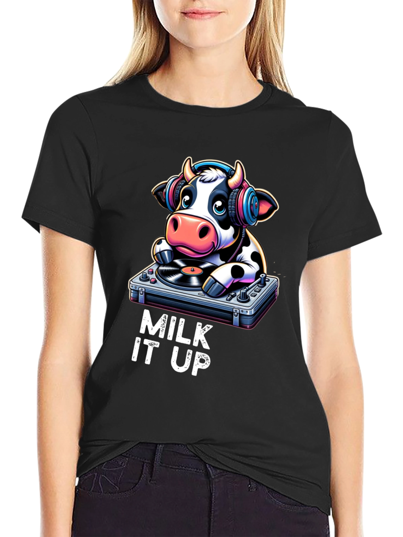 DJ Cow T-Shirt - Milk It Up!