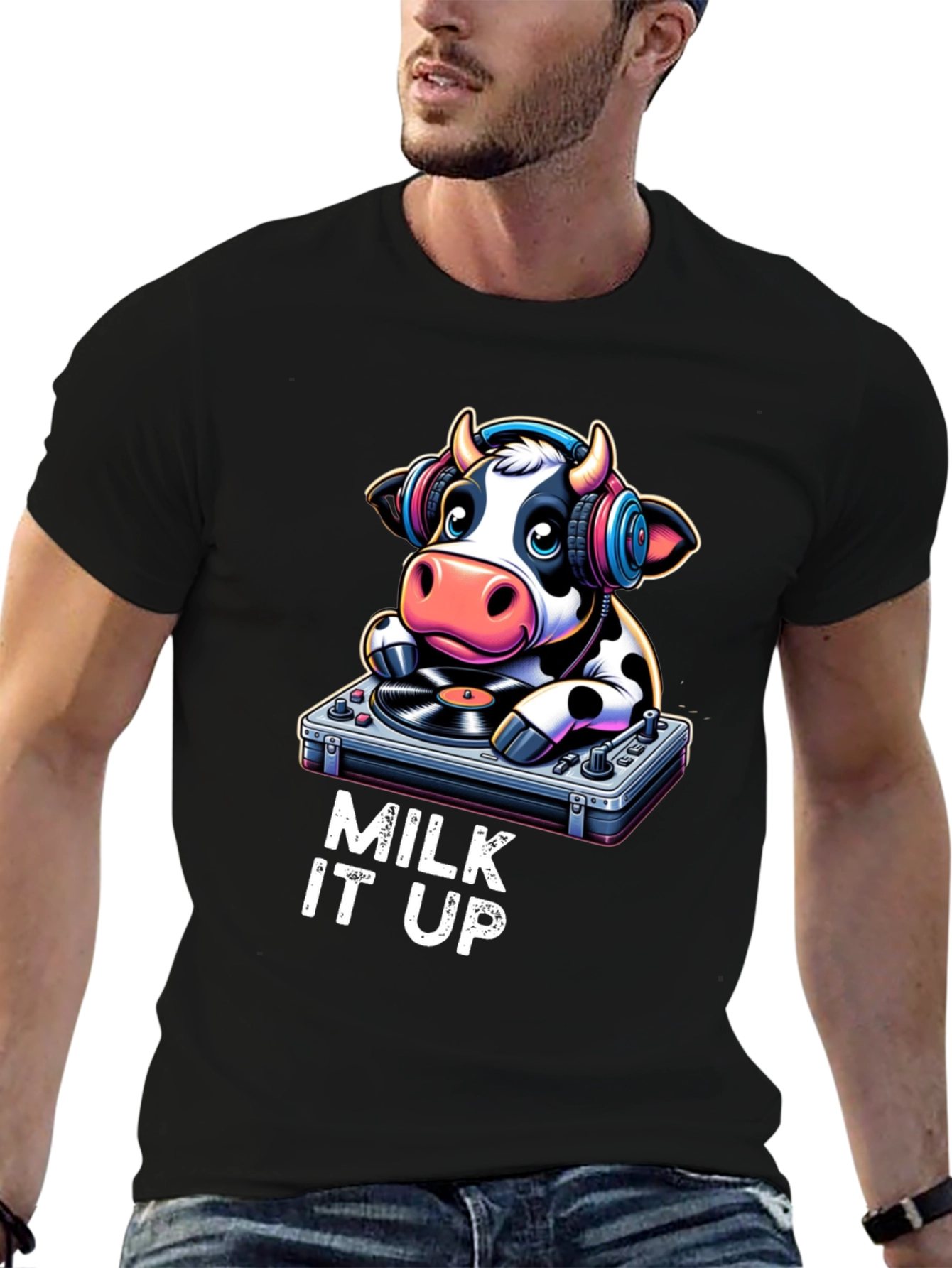 DJ Cow T-Shirt - Milk It Up!