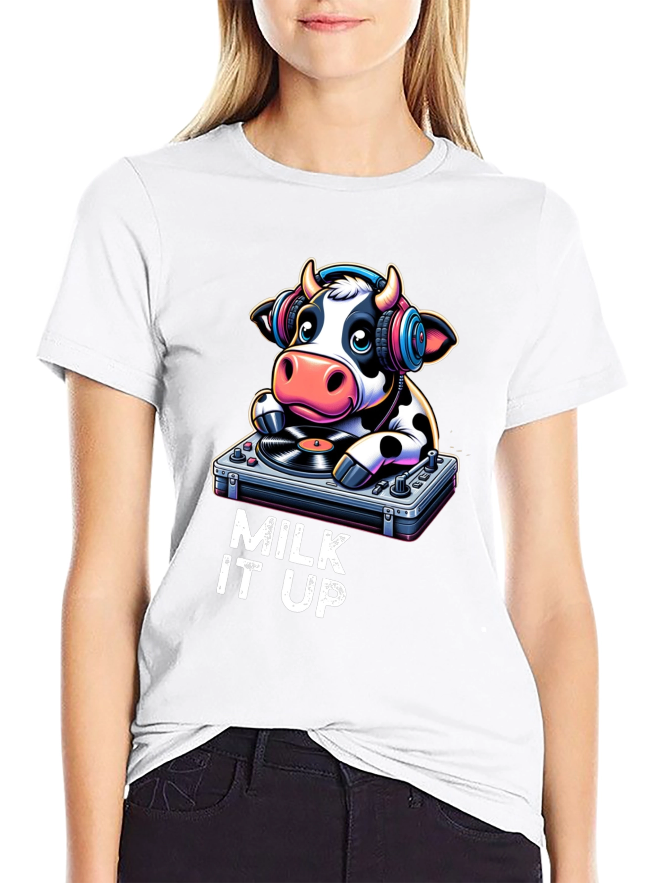 DJ Cow T-Shirt - Milk It Up!