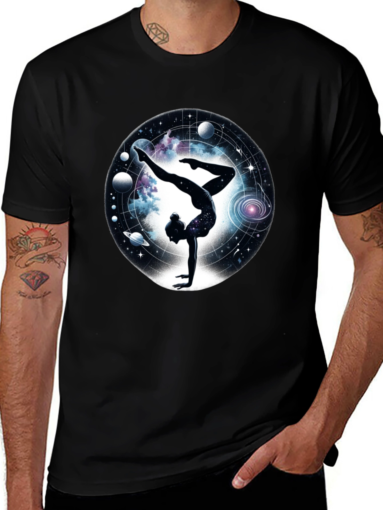 Cosmic Gymnast Black T-Shirt