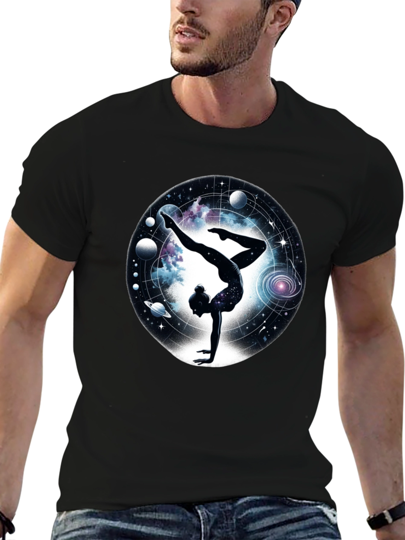 Cosmic Gymnast Black T-Shirt