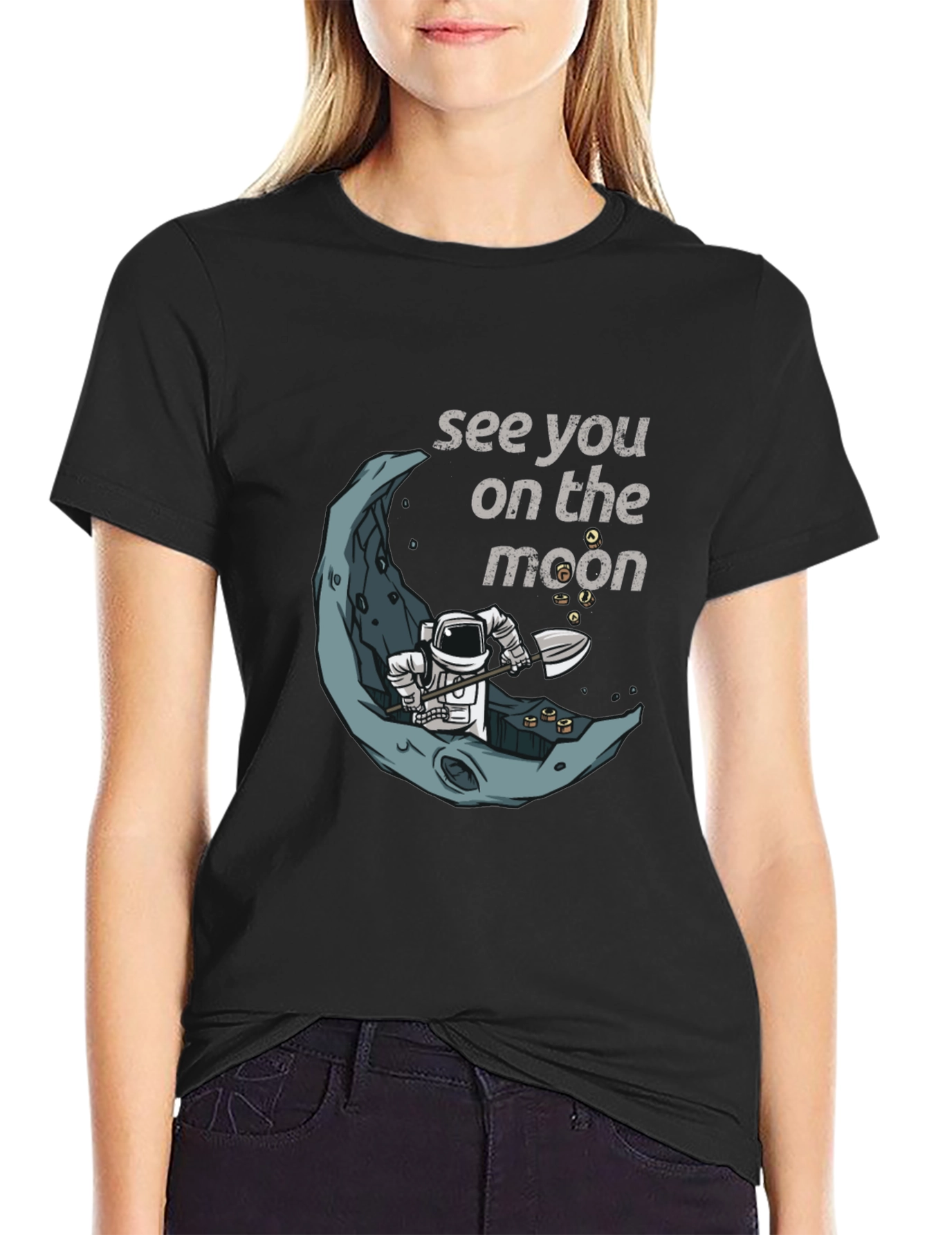 See You On The Moon T-Shirt Spaceman Graphic Tee
