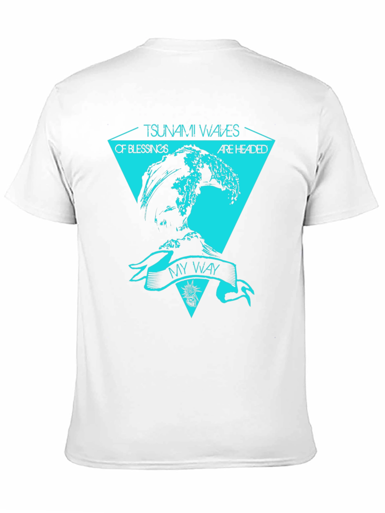 Tsunami Waves Graphic T-Shirt - Black Cotton Tee