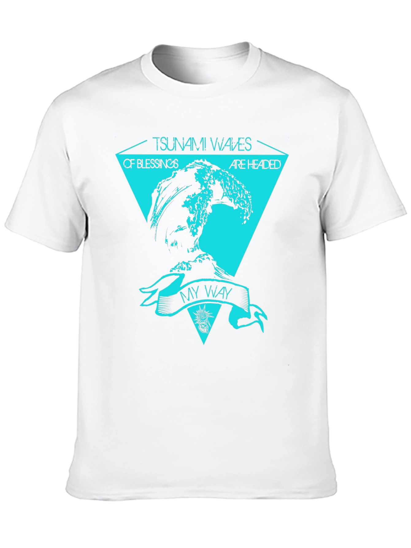 Tsunami Waves Graphic T-Shirt - Black Cotton Tee