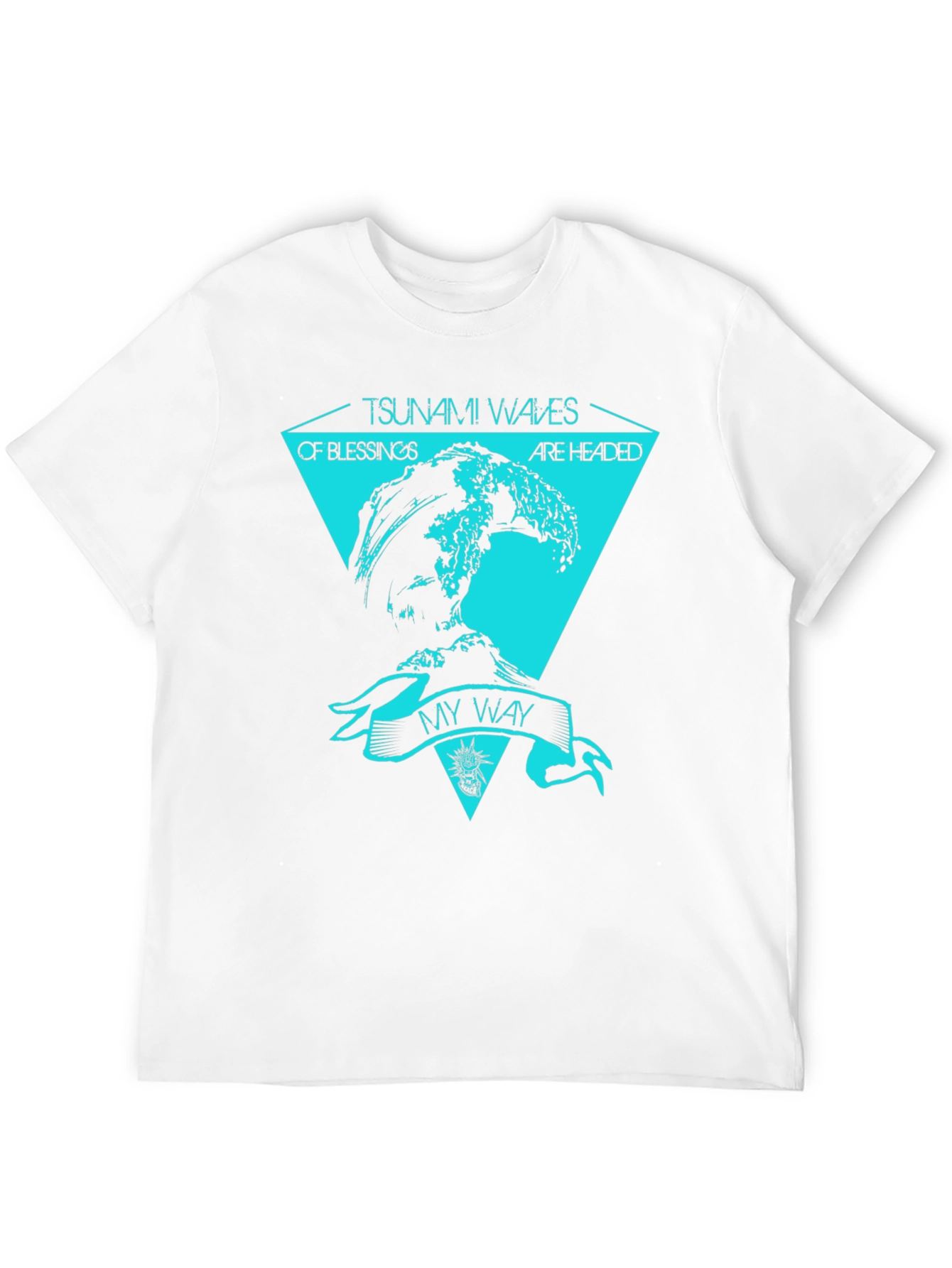 Tsunami Waves Graphic T-Shirt - Black Cotton Tee