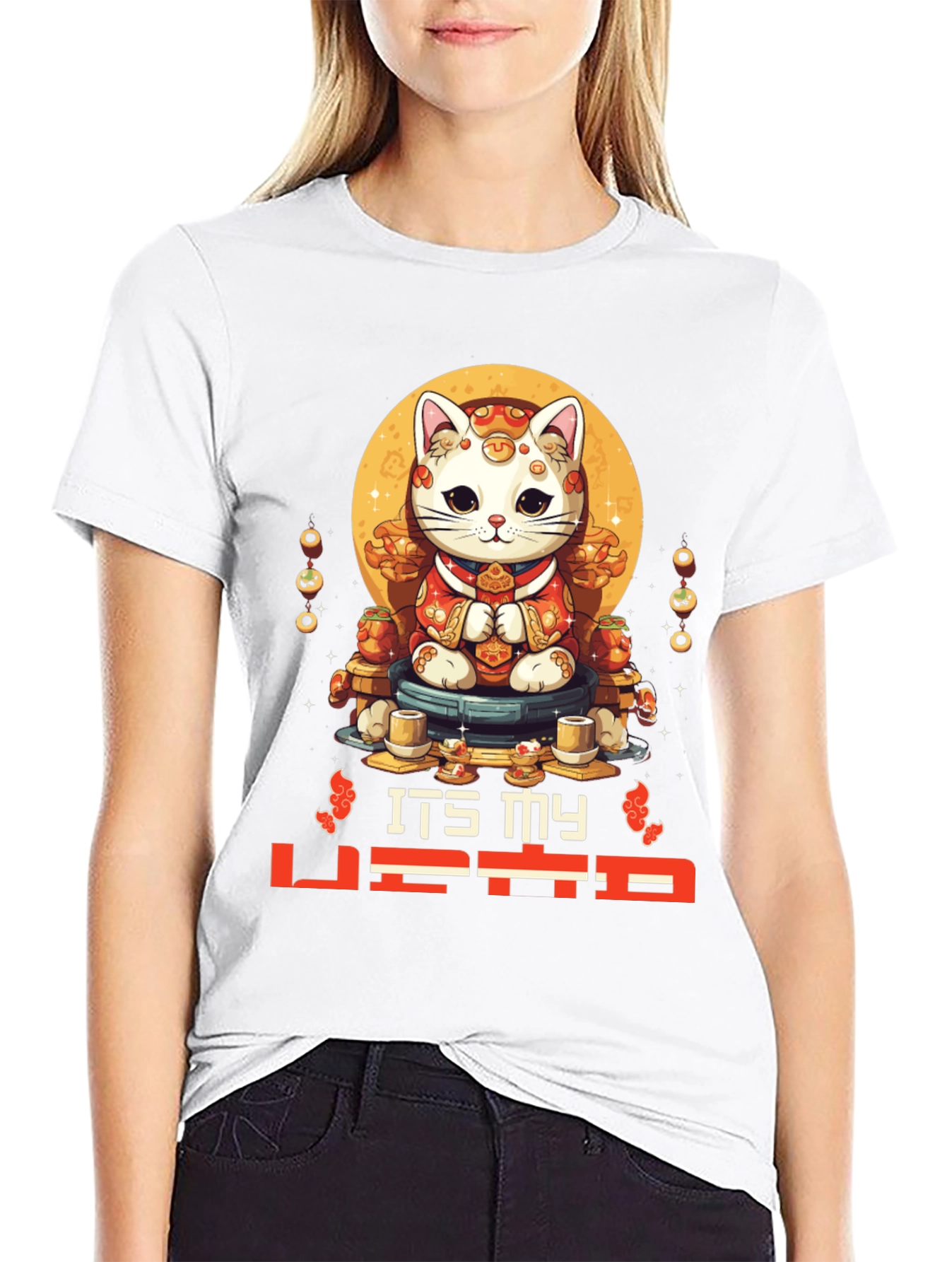 Lucky Cat T-Shirt - Its My Vibe