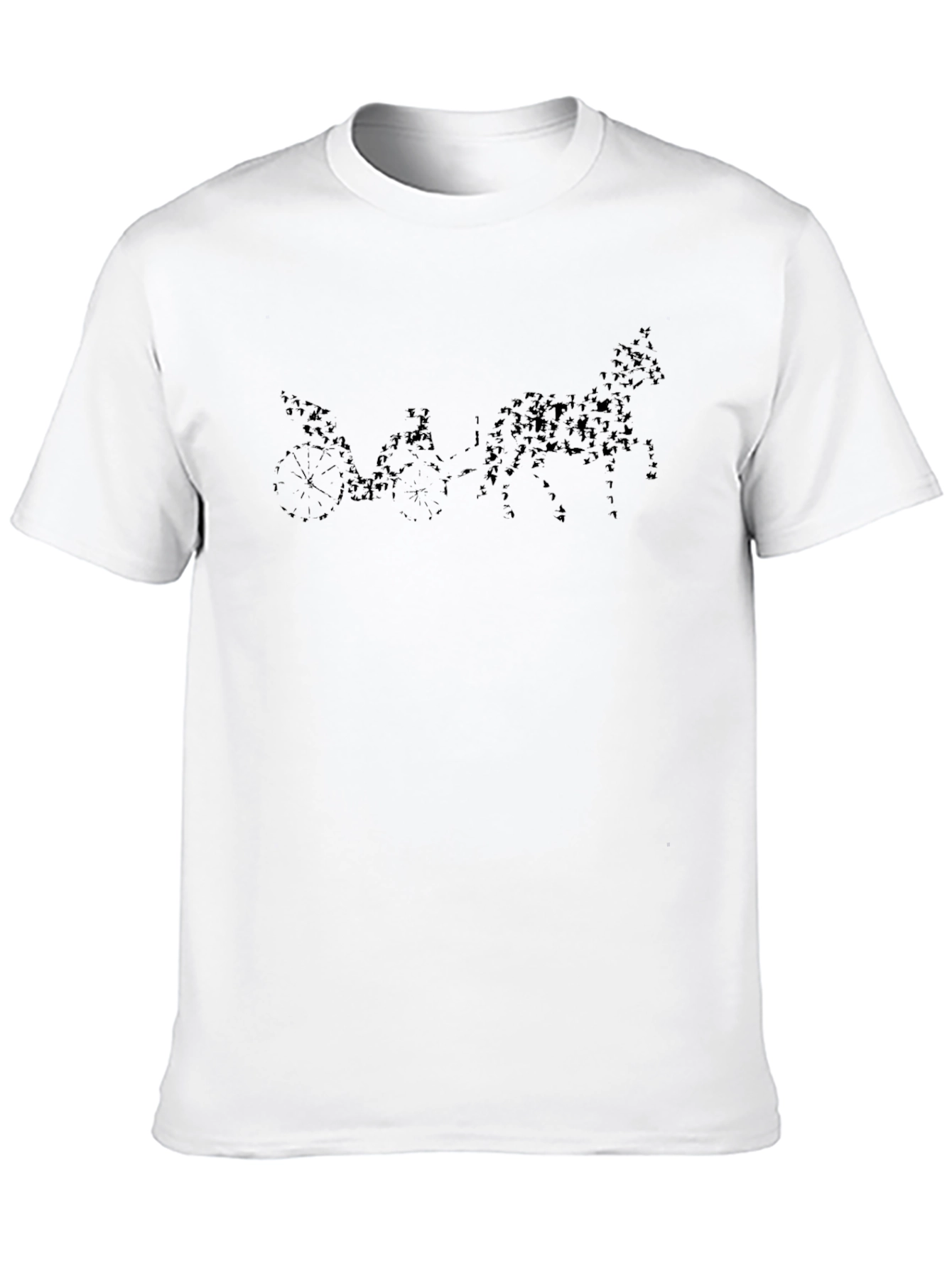 Horse Drawn Carriage Black T-Shirt