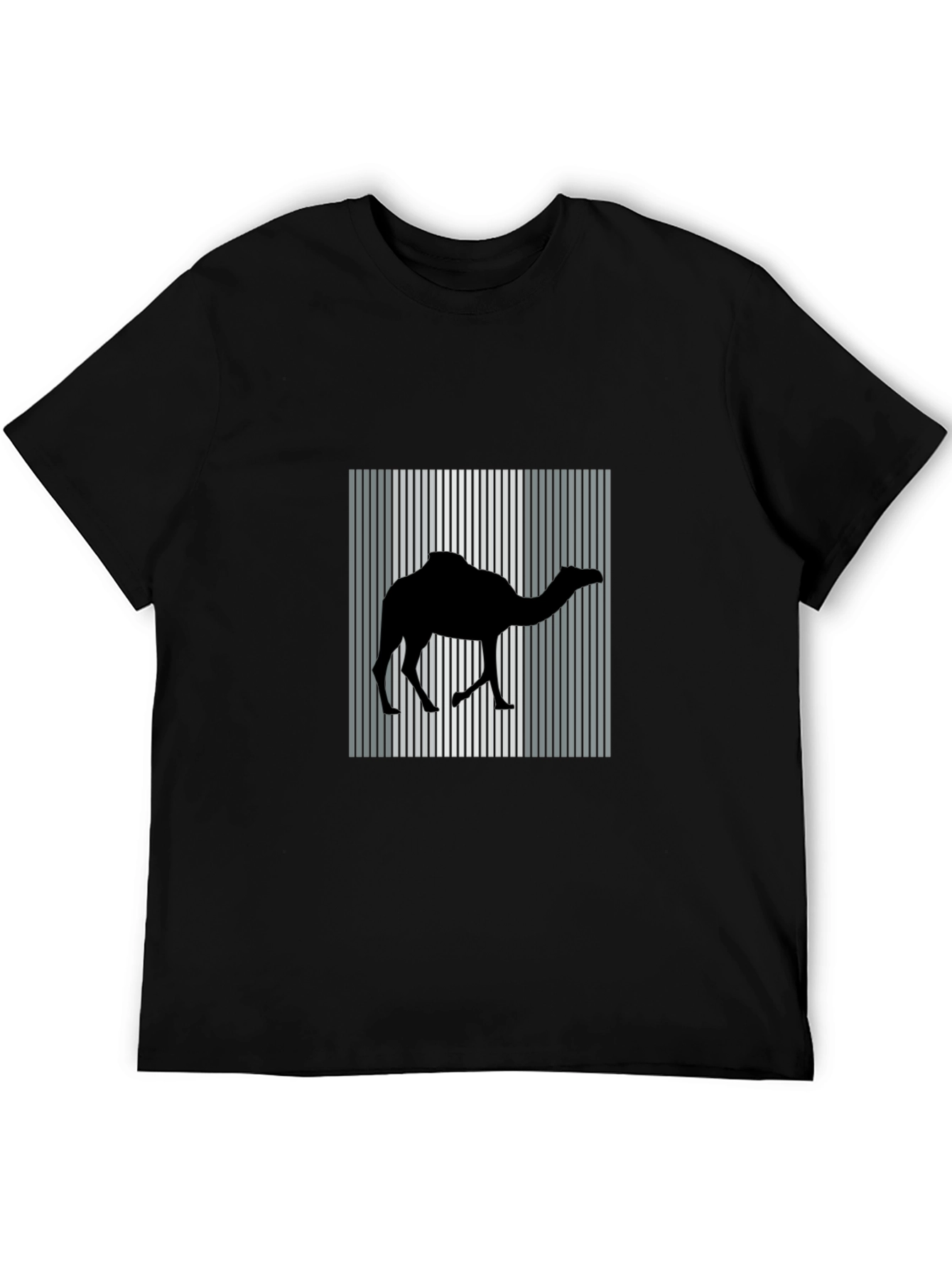 Camel Silhouette Graphic Tee - Black Cotton Blend
