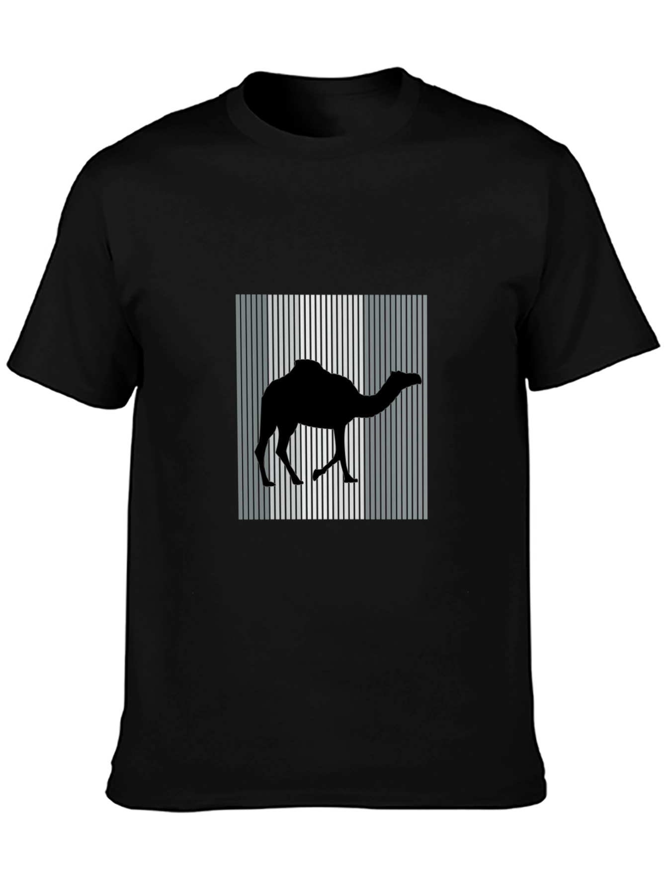 Camel Silhouette Graphic Tee - Black Cotton Blend