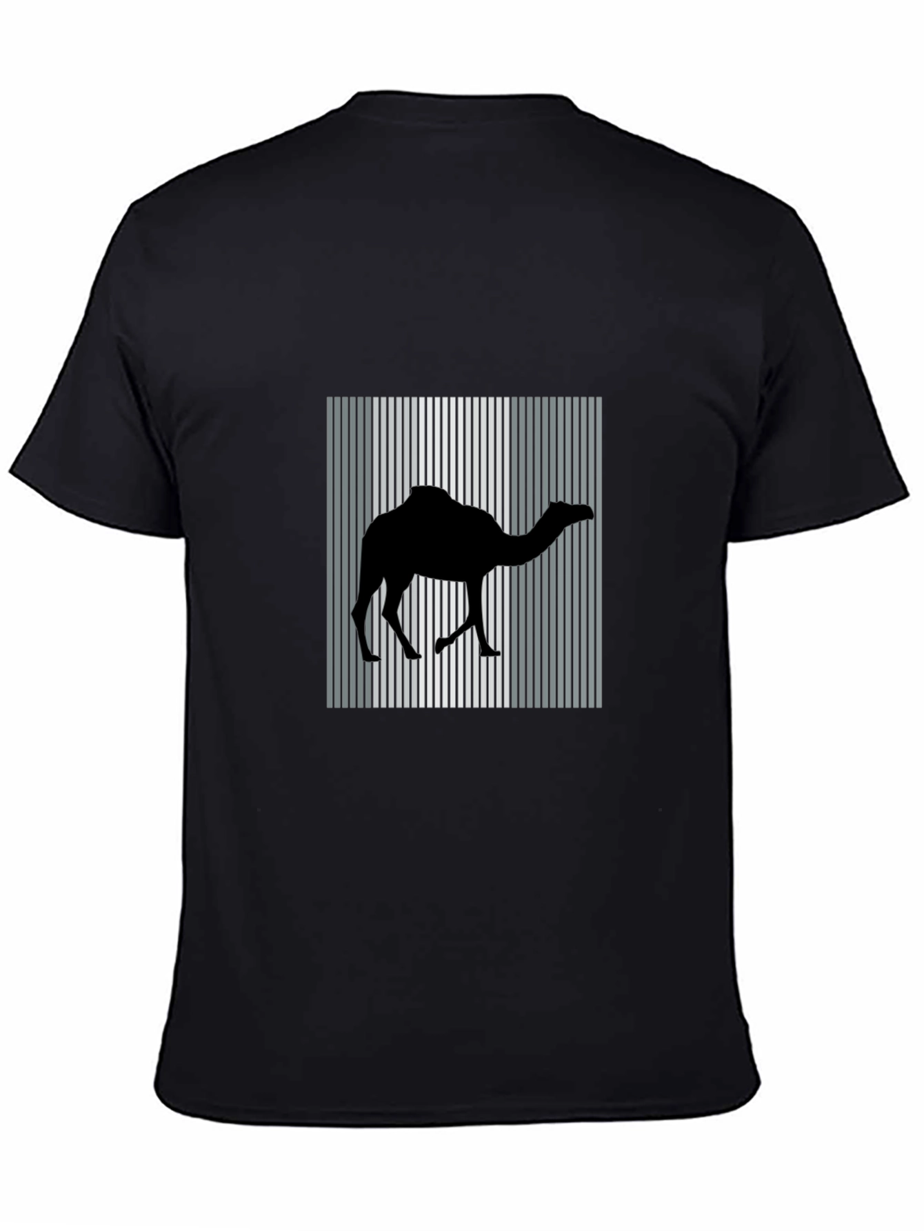 Camel Silhouette Graphic Tee - Black Cotton Blend