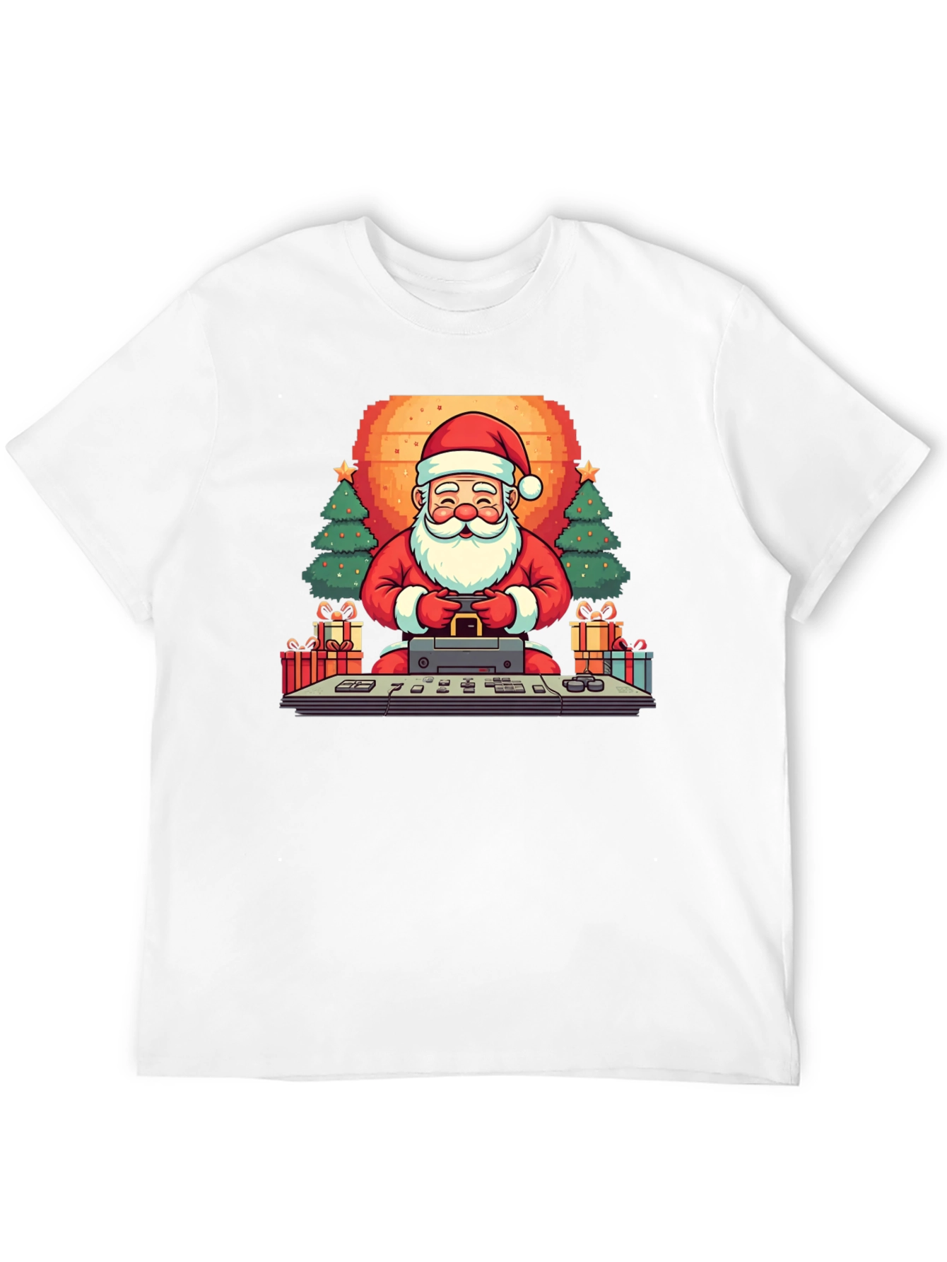 Gamer Santa T-Shirt: Retro Holiday Style