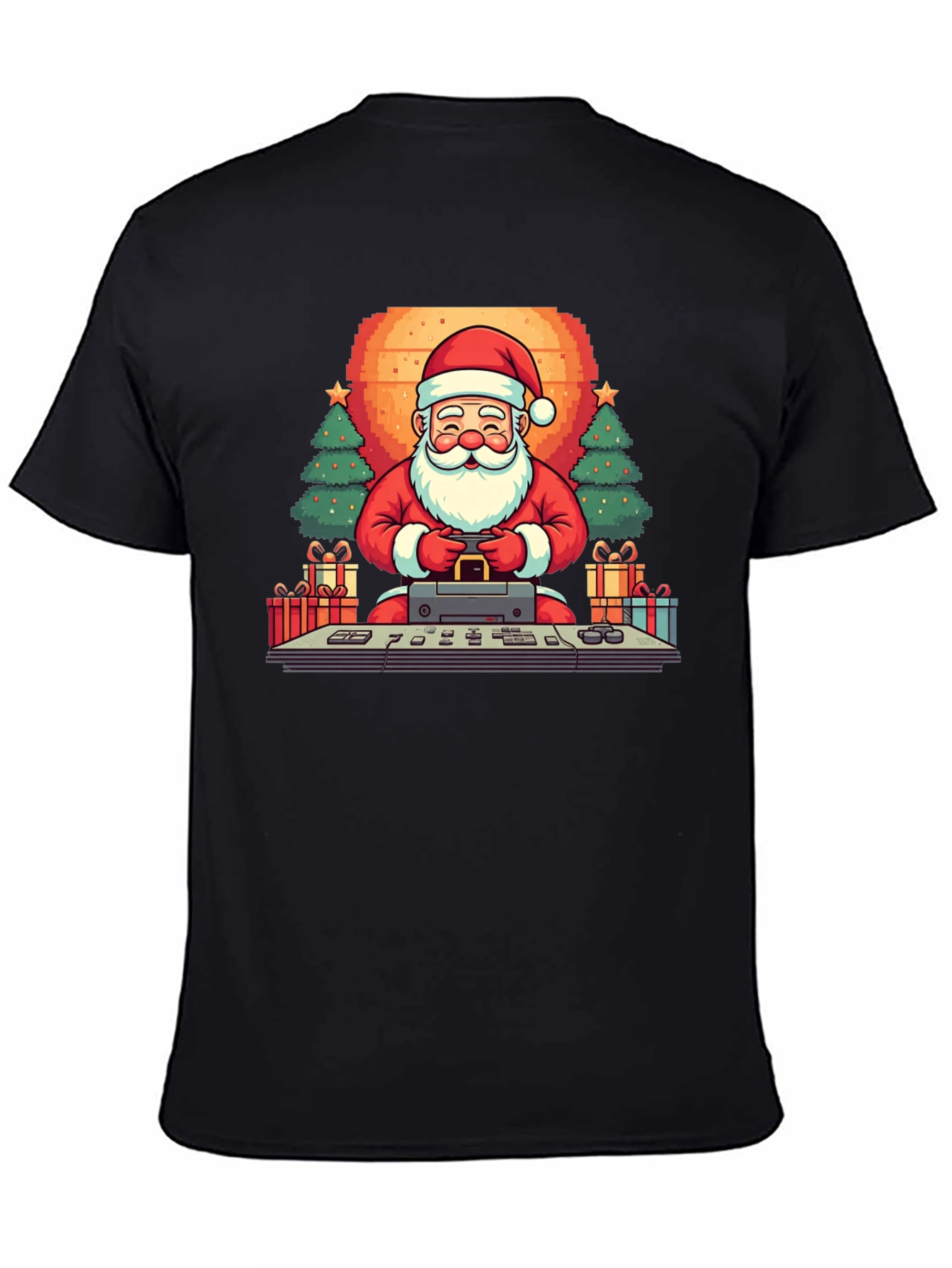 Gamer Santa T-Shirt: Retro Holiday Style