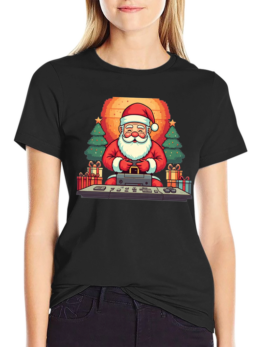 Gamer Santa T-Shirt: Retro Holiday Style
