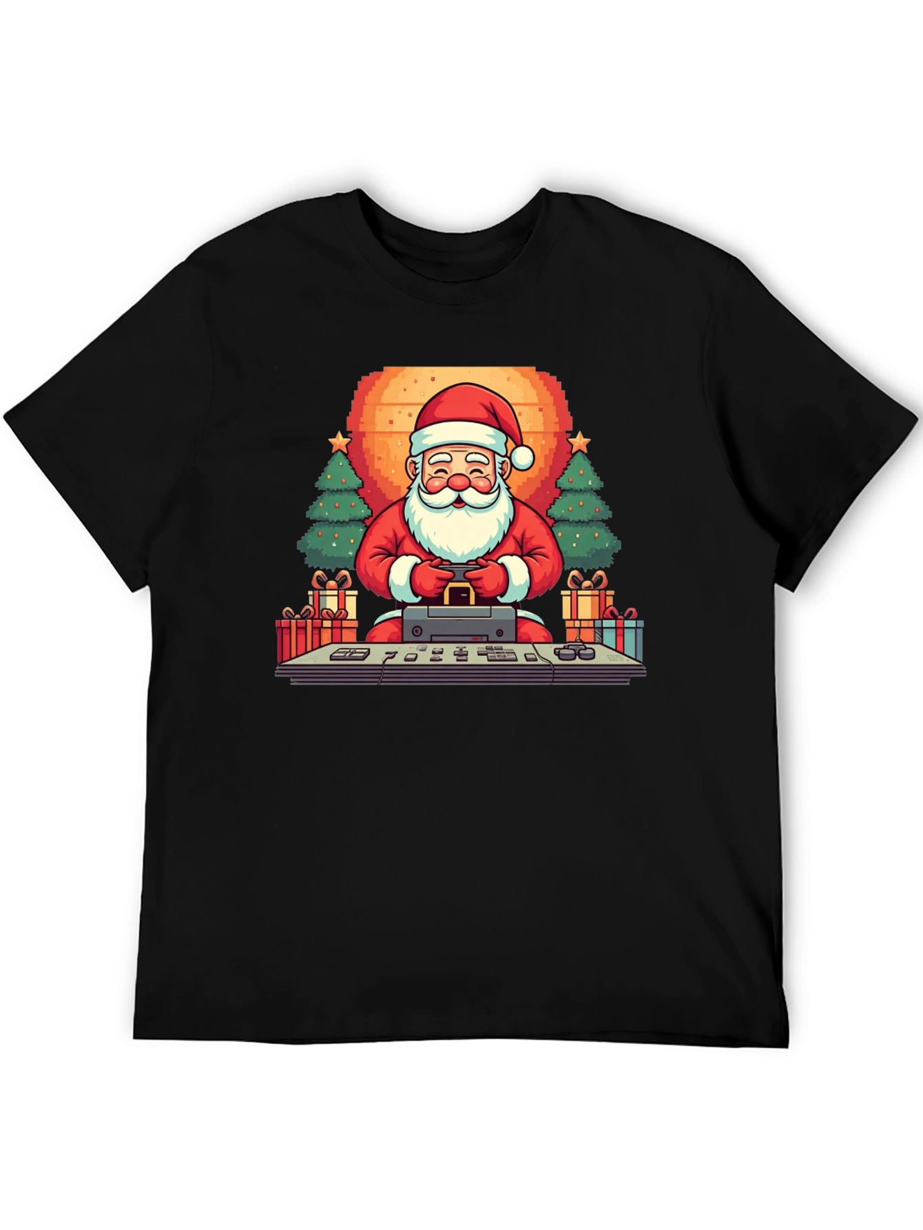 Gamer Santa T-Shirt: Retro Holiday Style