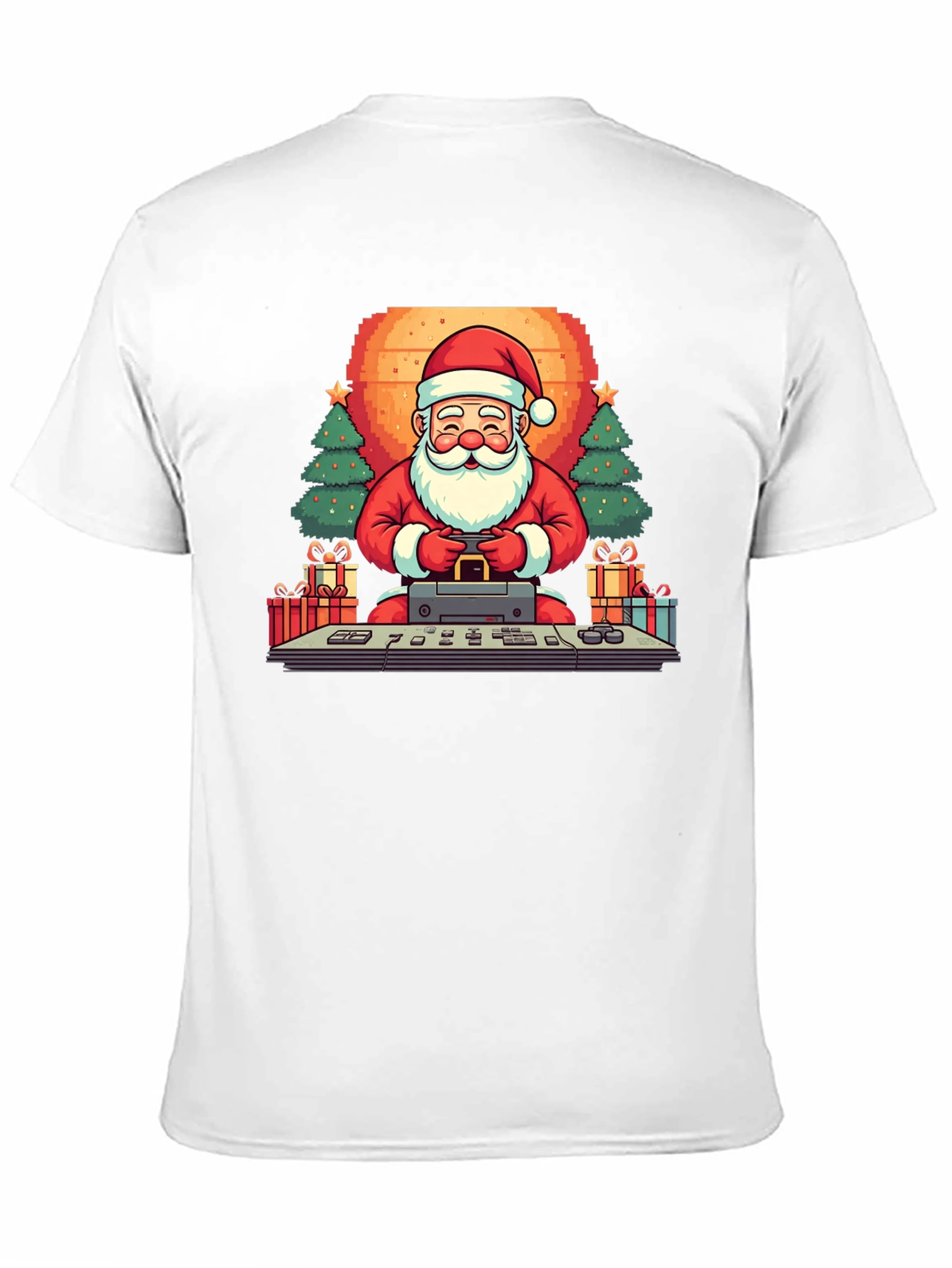 Gamer Santa T-Shirt: Retro Holiday Style