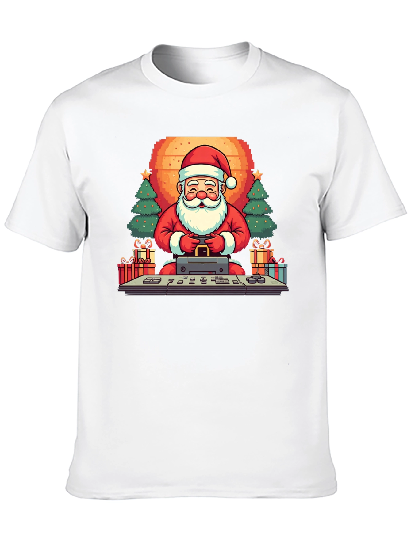 Gamer Santa T-Shirt: Retro Holiday Style