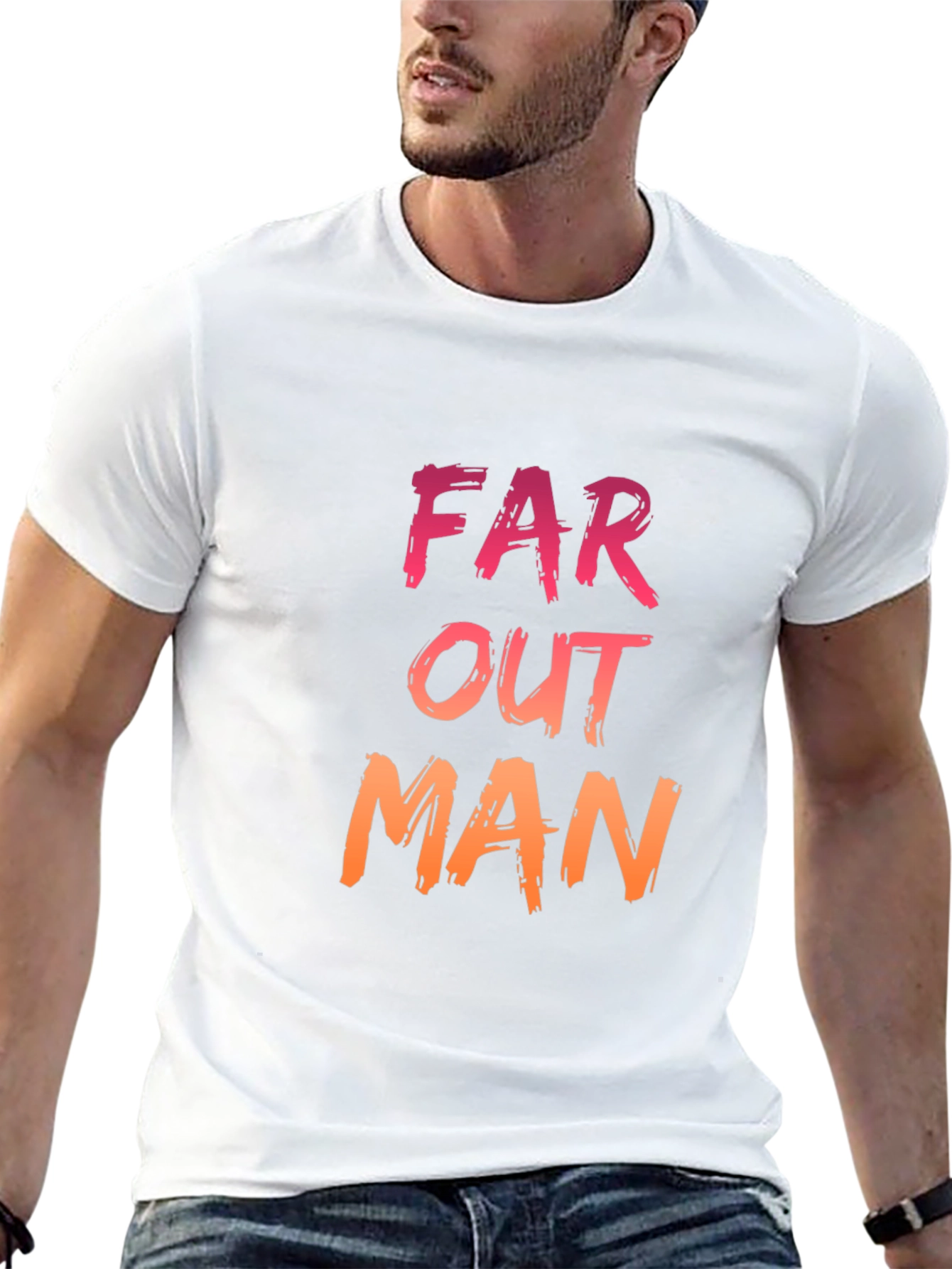 Far Out Man Graphic T-Shirt - Retro Design