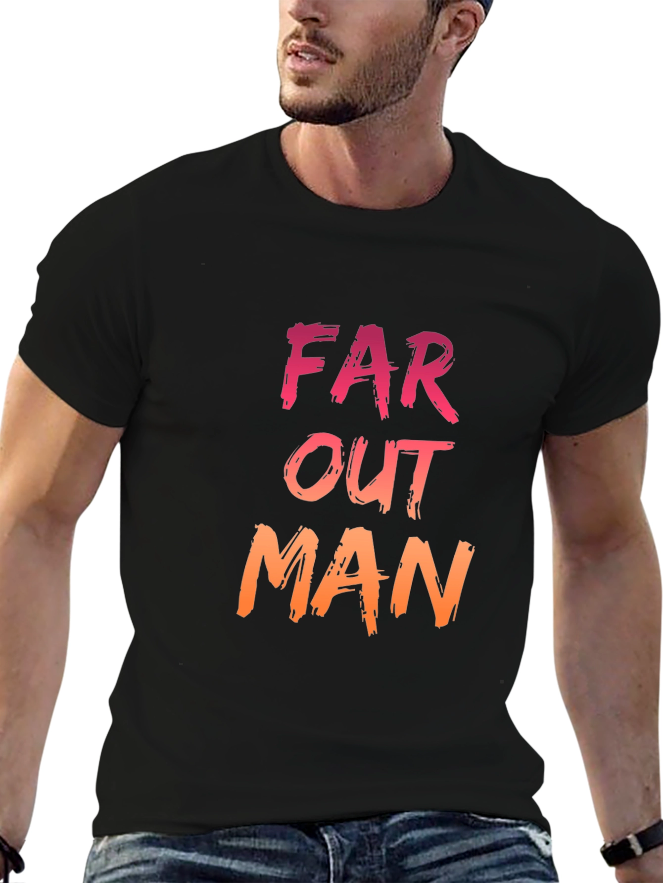 Far Out Man Graphic T-Shirt - Retro Design
