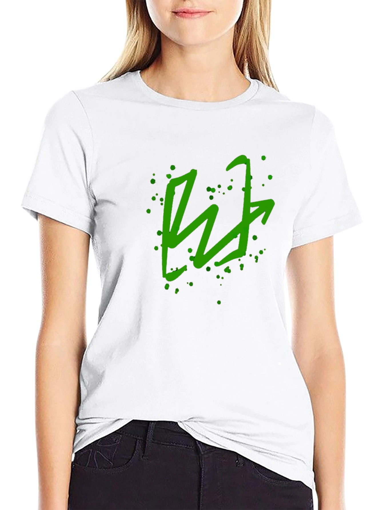 Green Arrow Graphic Black T-Shirt