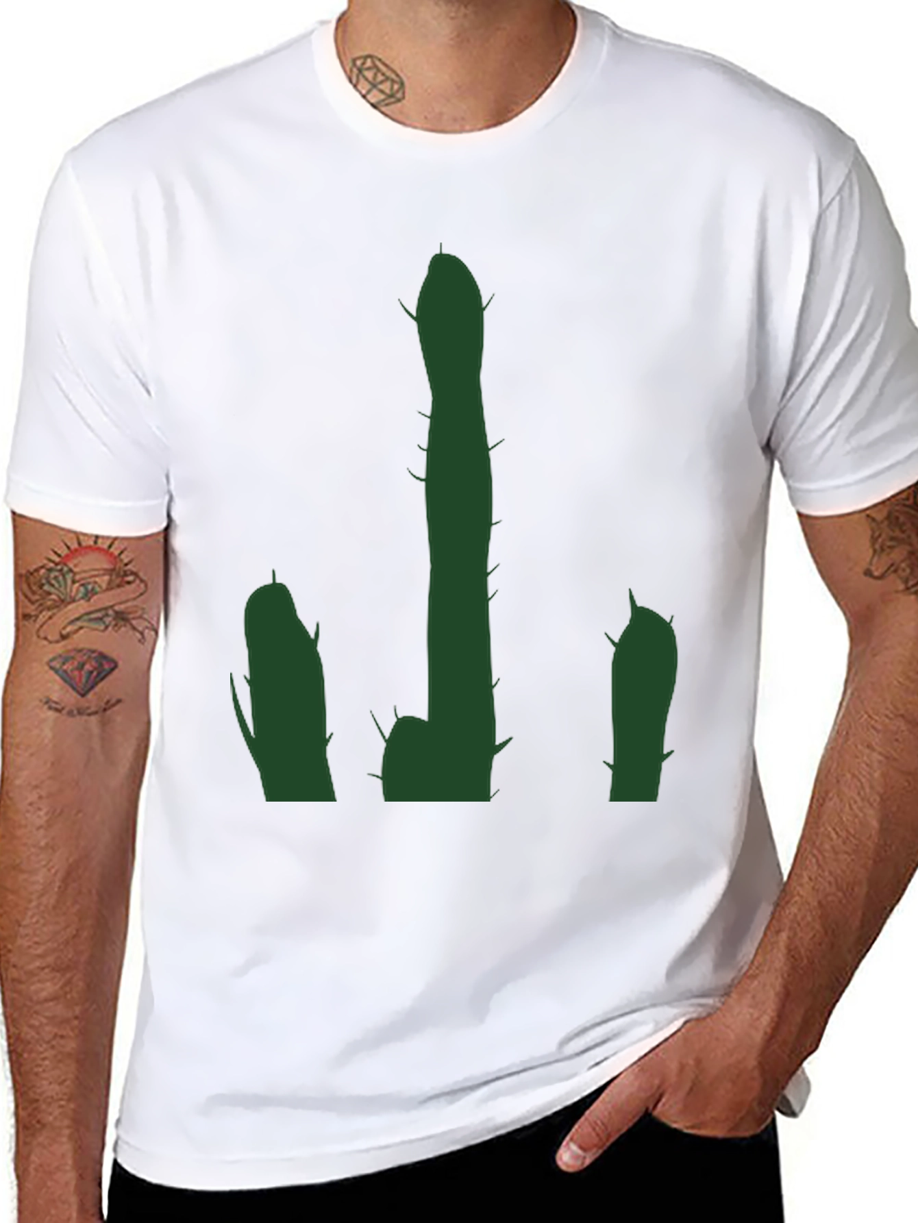 Cactus Graphic Black T-Shirt - Desert Humor Tee