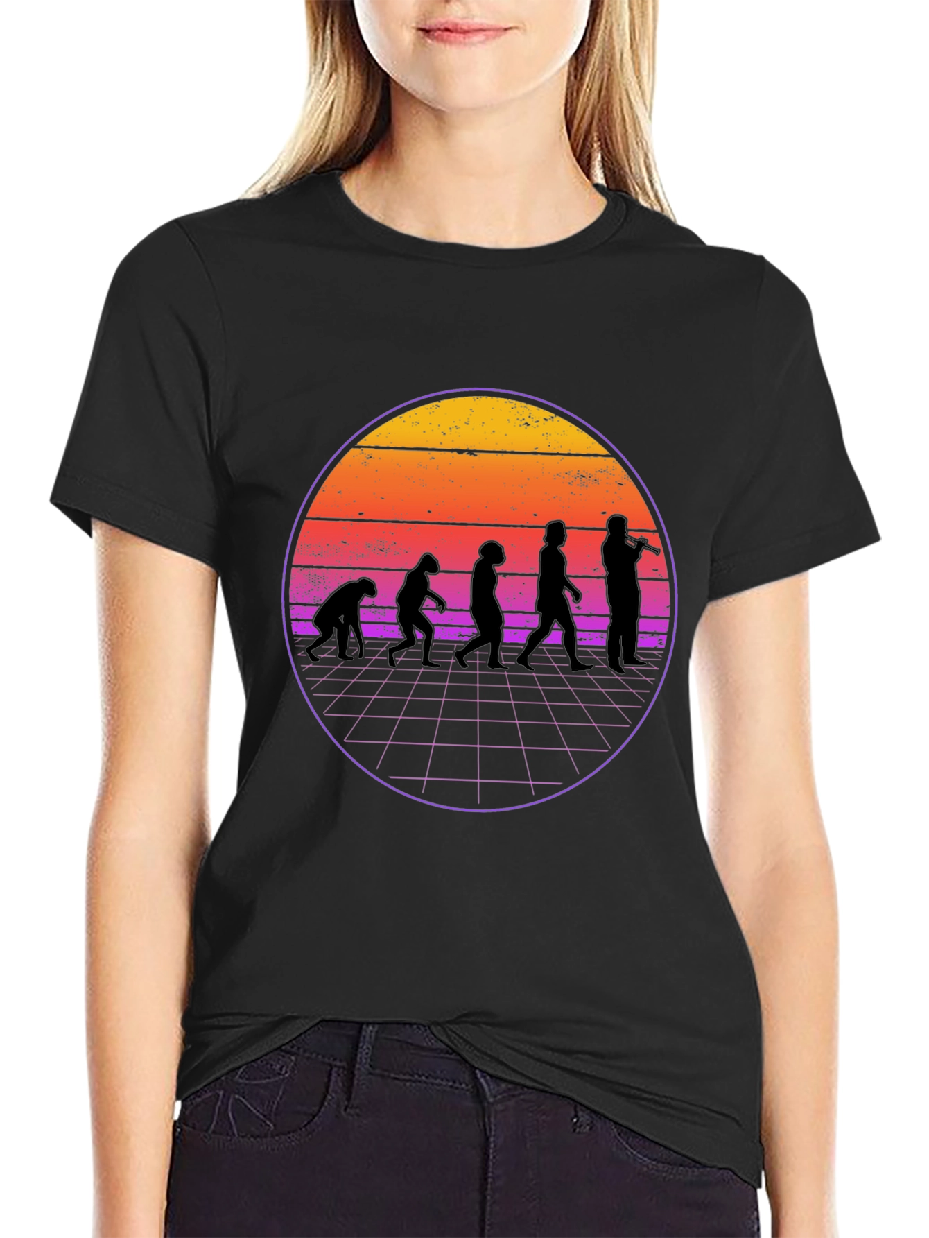 Evolution Musician T-Shirt Retro Style