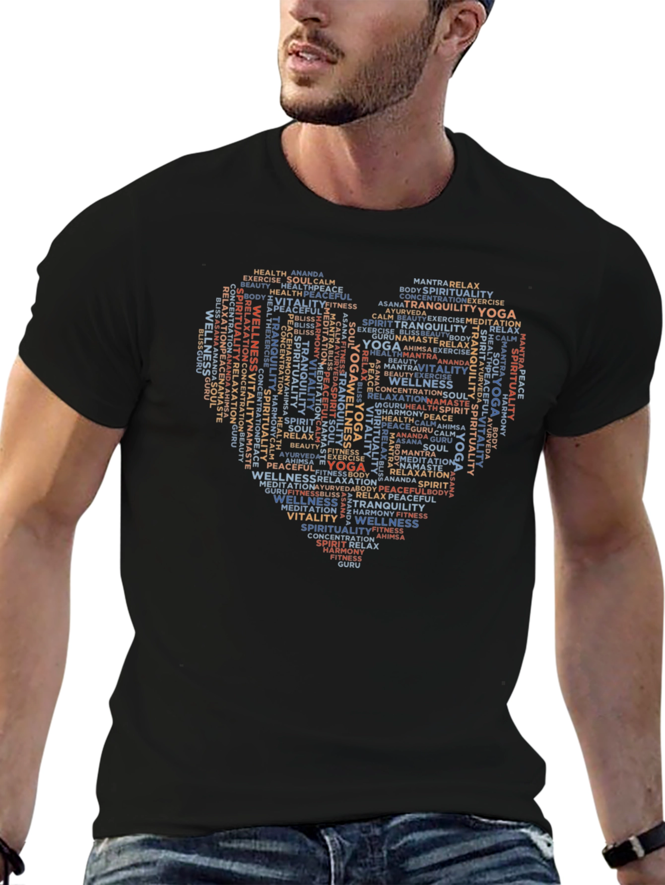 Yoga & Wellness Heart Graphic T-Shirt