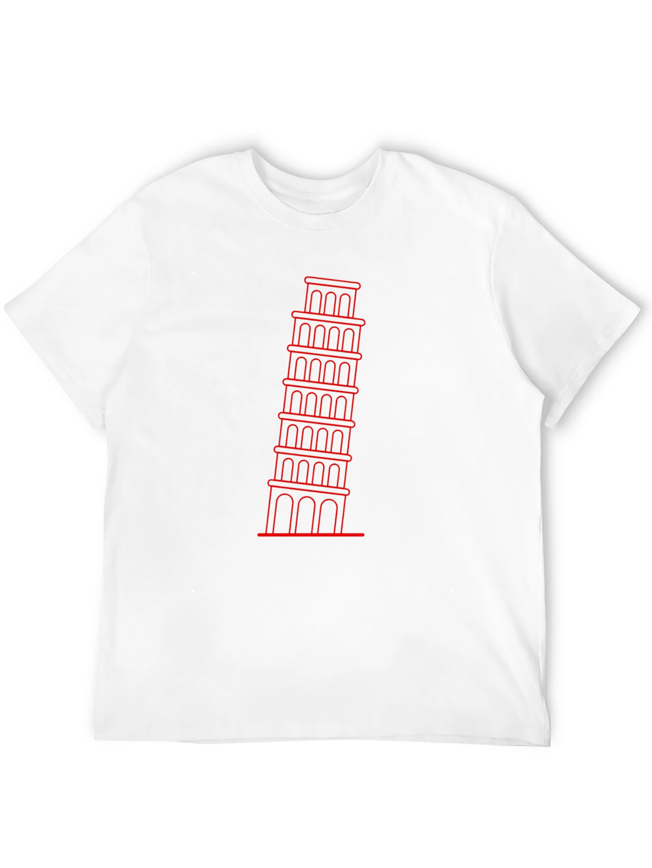 Leaning Tower of Pisa Graphic Tee - Black