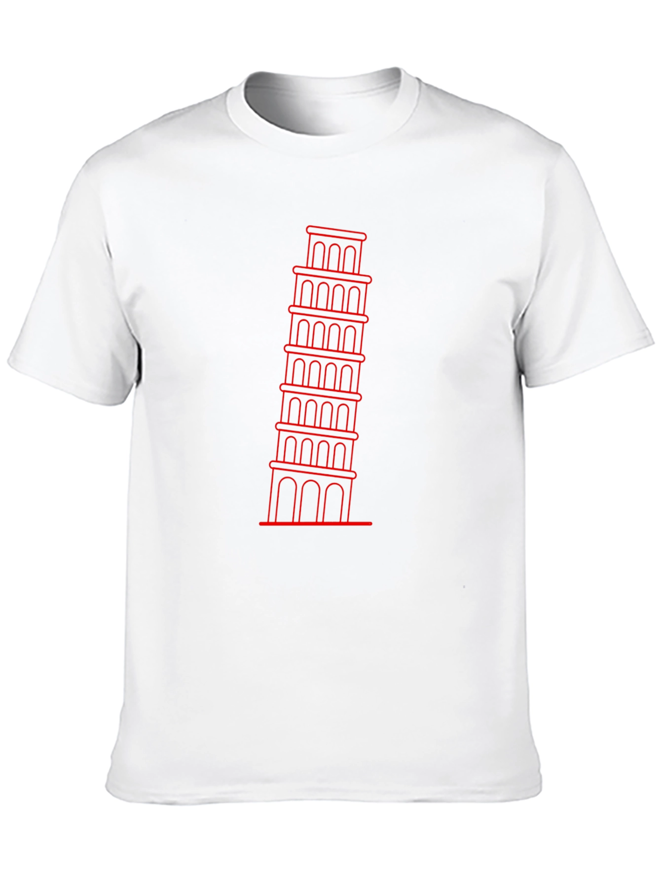 Leaning Tower of Pisa Graphic Tee - Black