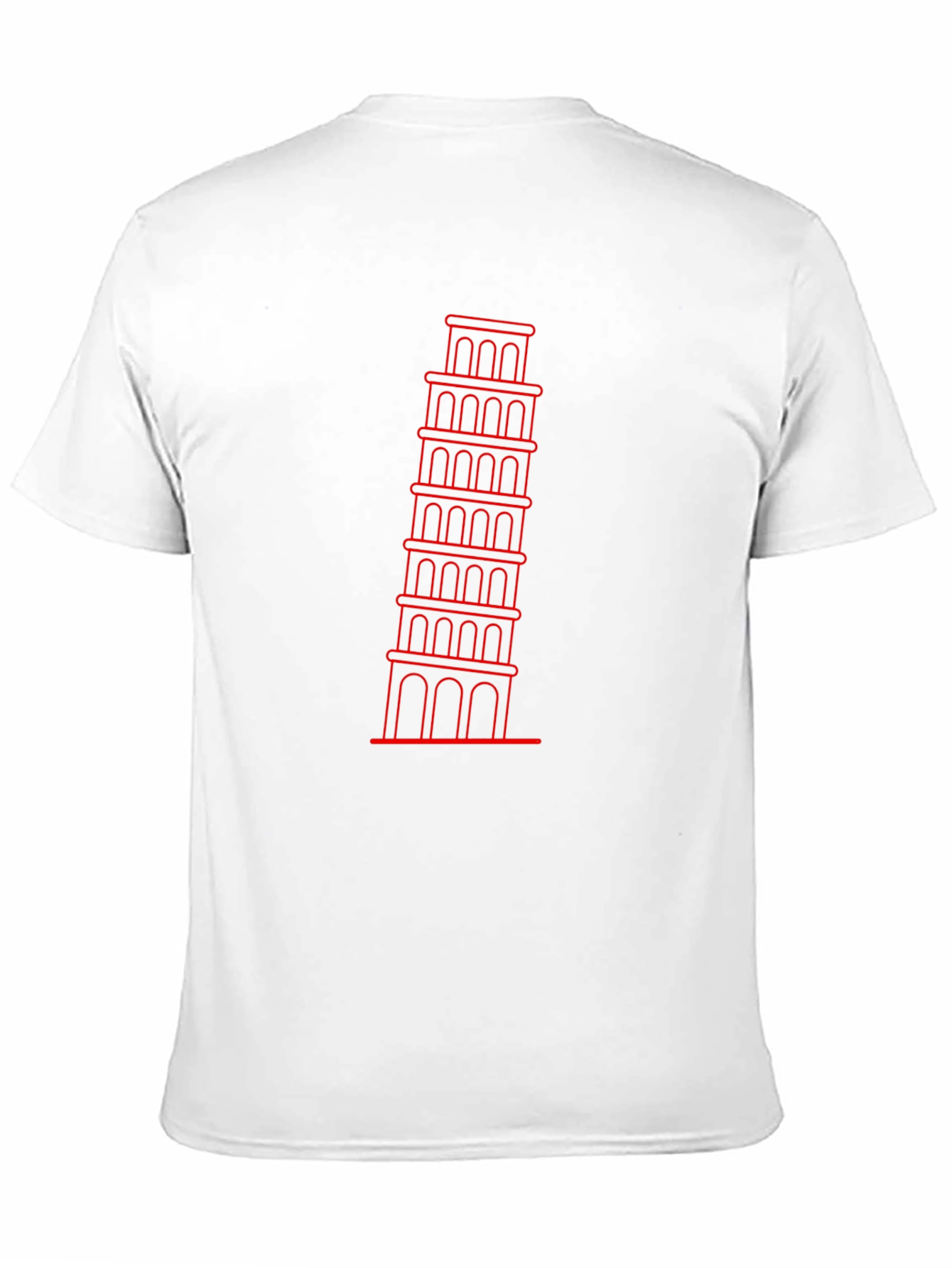 Leaning Tower of Pisa Graphic Tee - Black