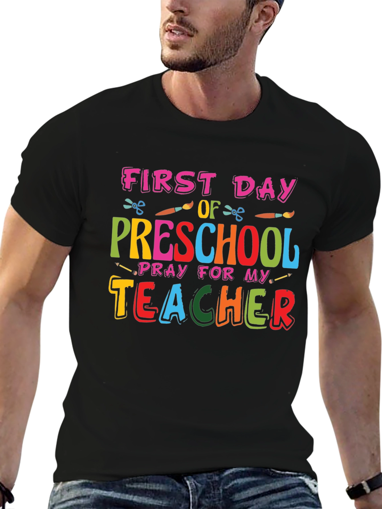 First Day of Preschool Teacher Graphic Tee
