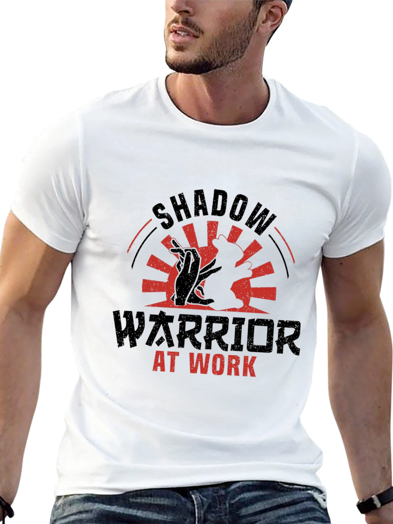 Shadow Warrior At Work Black Graphic Tee