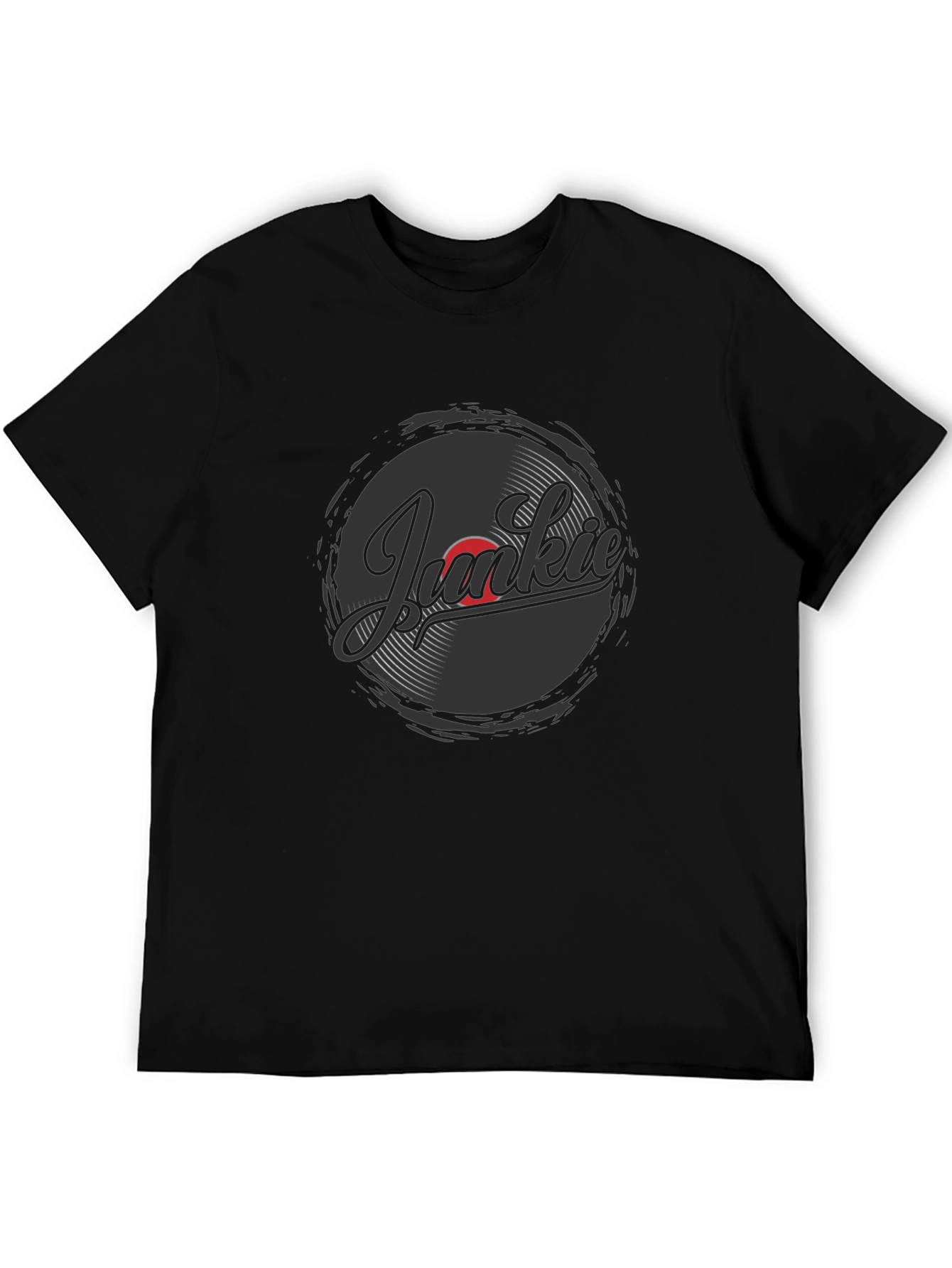 Vinyl Junkie Graphic T-Shirt - Music Lover Tee