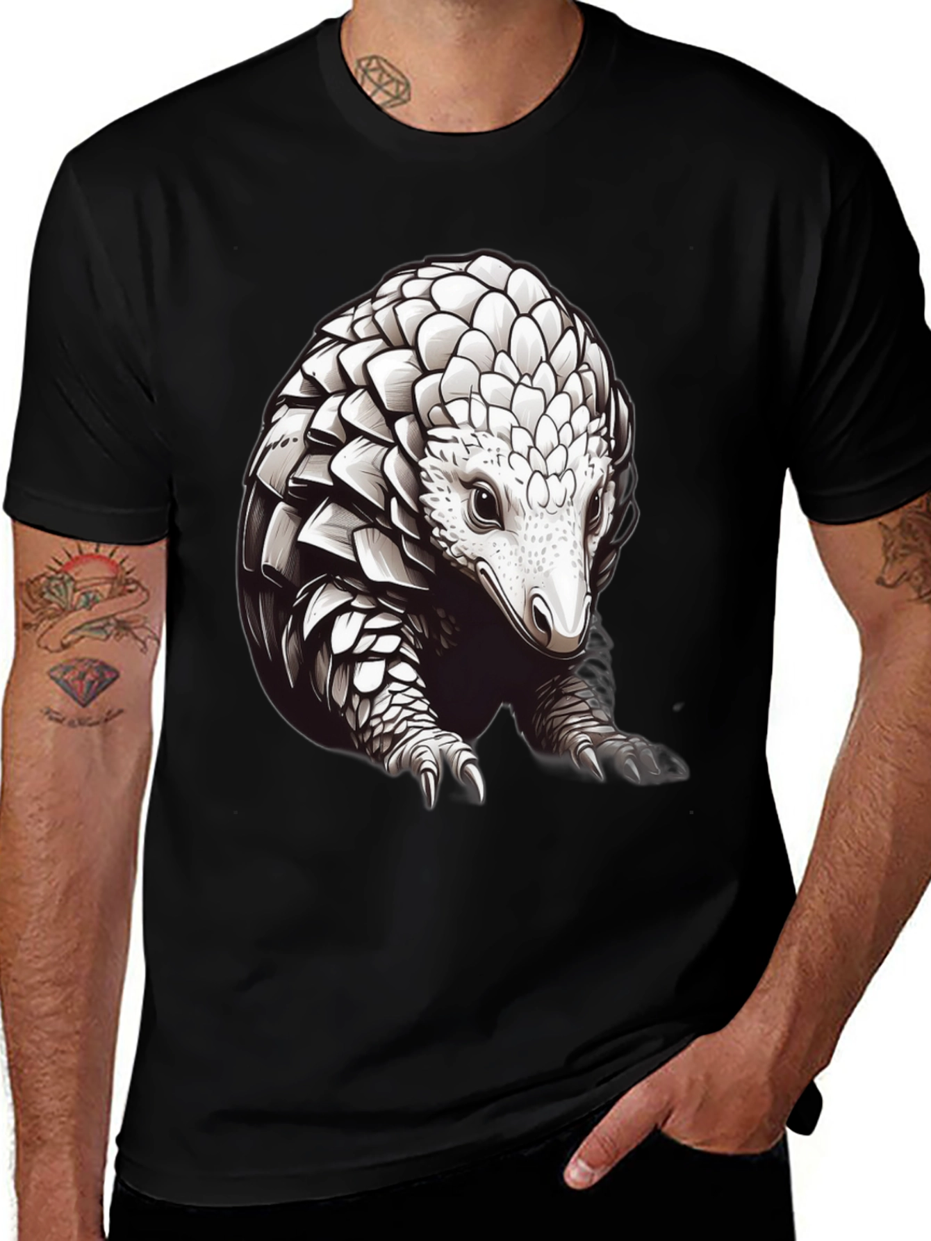 Pangolin Graphic Tee - Cool Wildlife Design