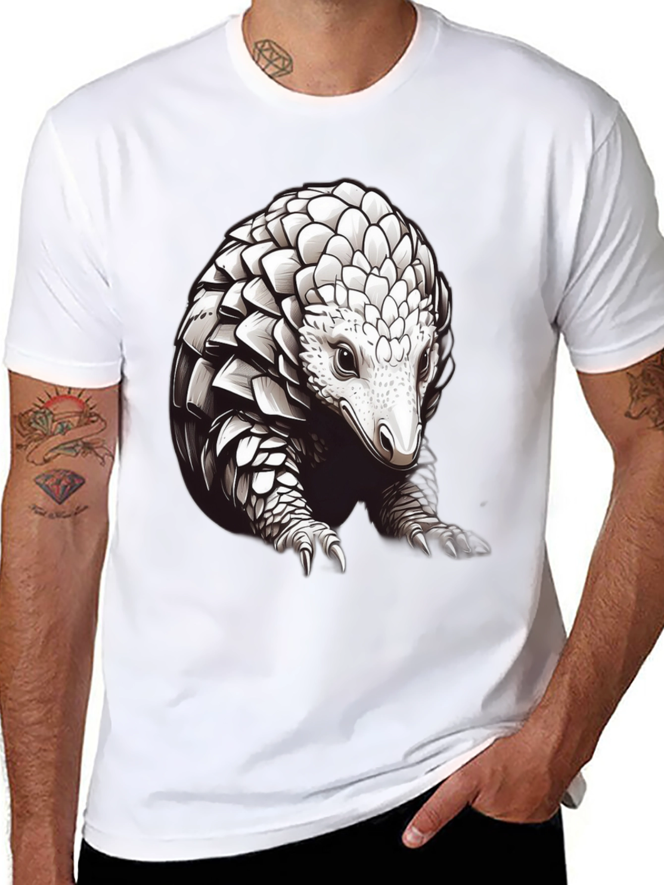 Pangolin Graphic Tee - Cool Wildlife Design