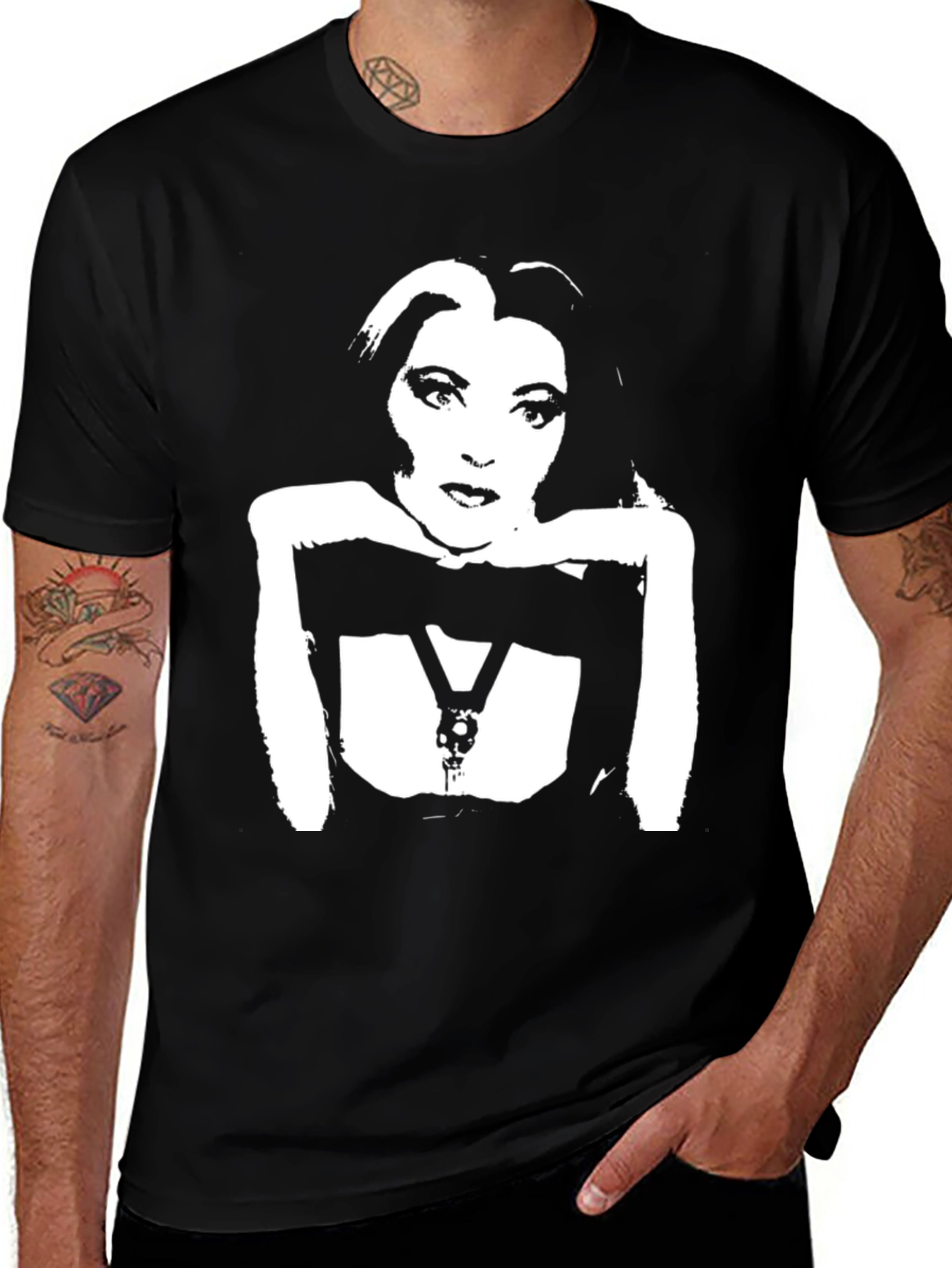 Black Graphic Tee - Iconic Womans Silhouette
