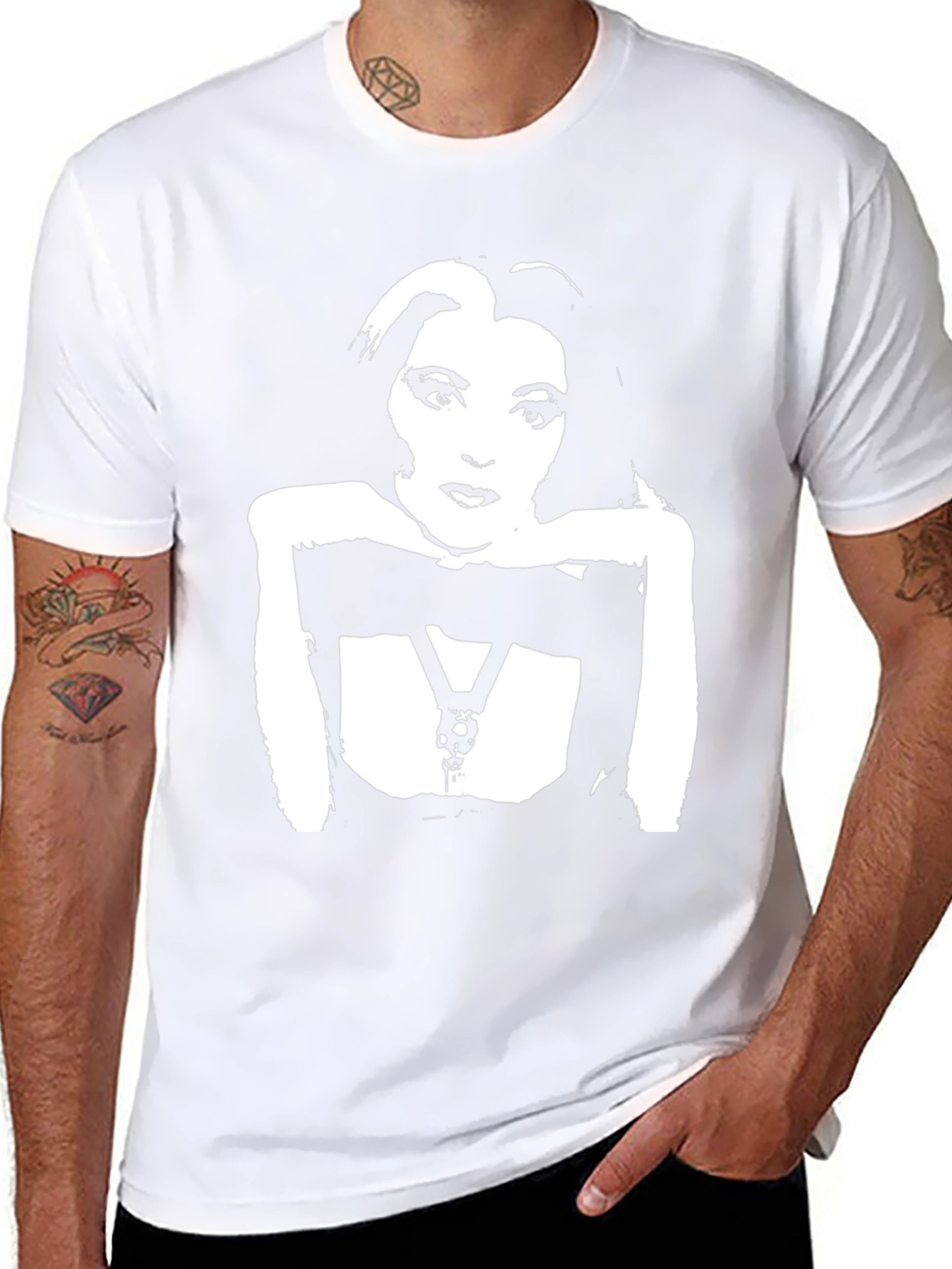 Black Graphic Tee - Iconic Womans Silhouette
