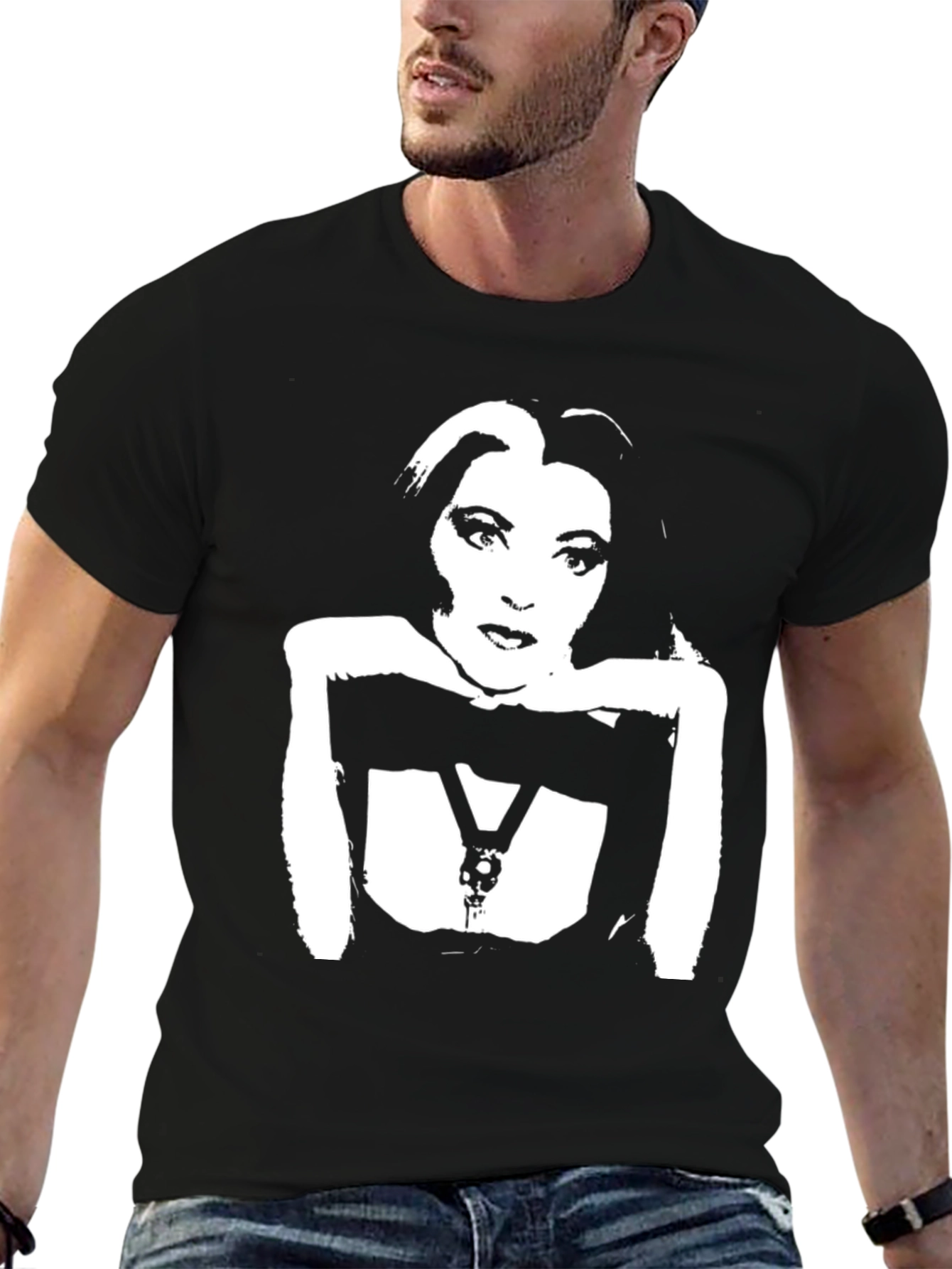 Black Graphic Tee - Iconic Womans Silhouette