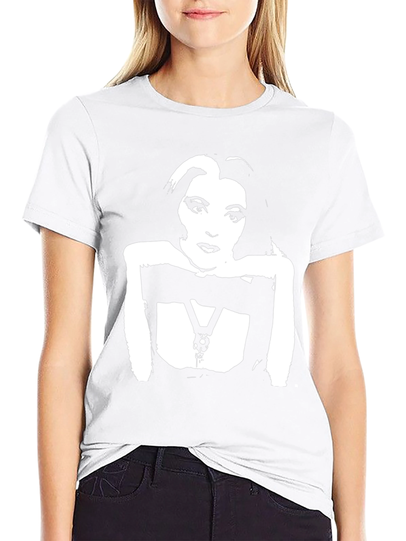 Black Graphic Tee - Iconic Womans Silhouette