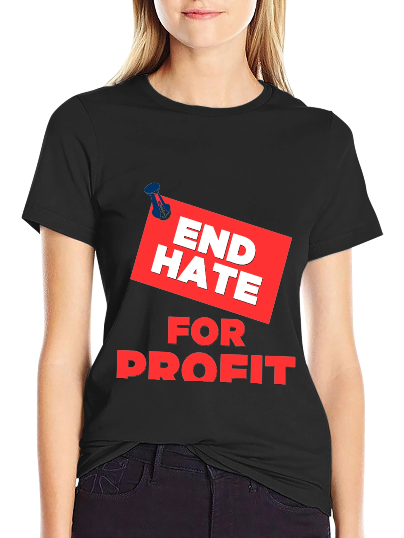 End Hate For Profit Black T-Shirt