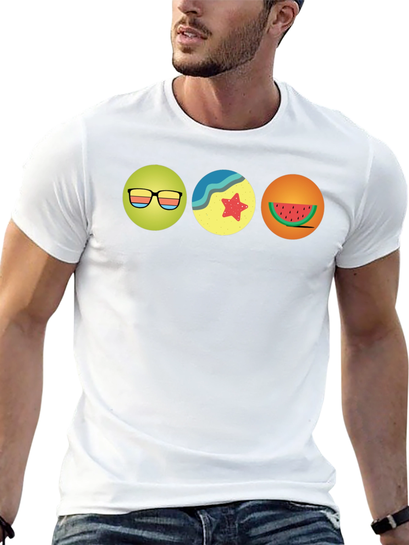 Summer Theme Graphic T-Shirt