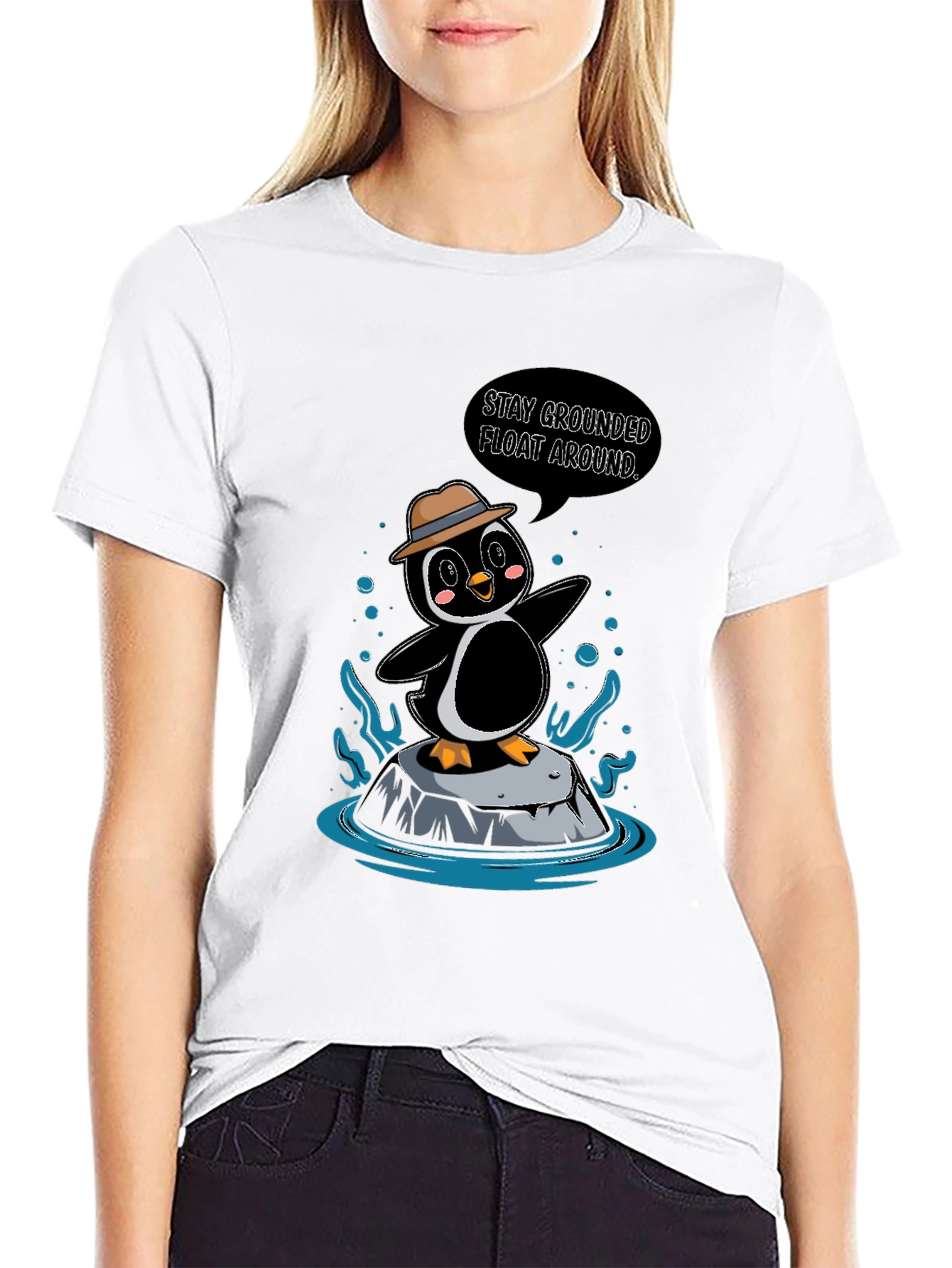 Stay Grounded Penguin Graphic Tee