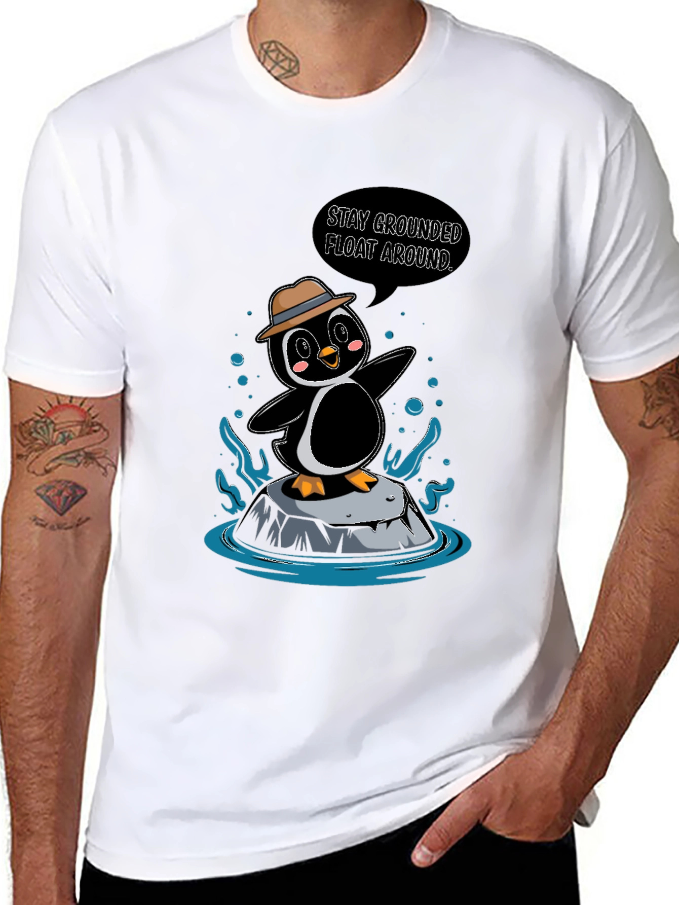Stay Grounded Penguin Graphic Tee