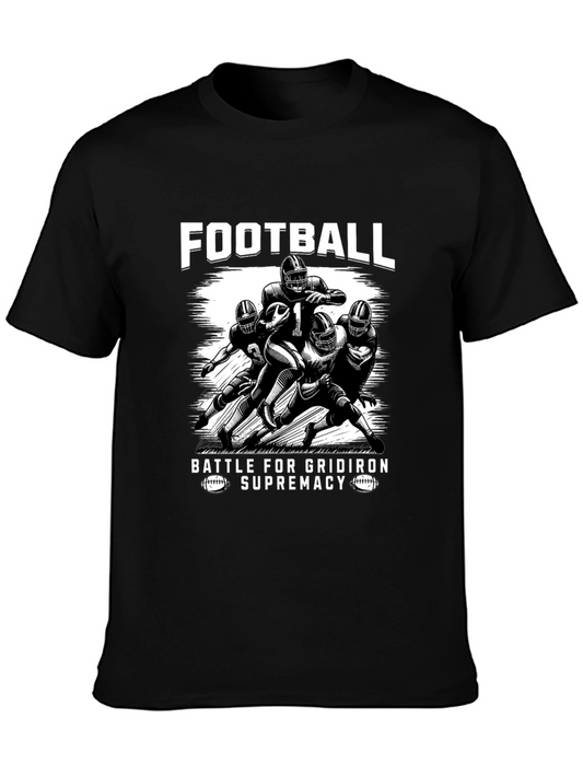 Football Battle Supremacy Black Graphic Tee