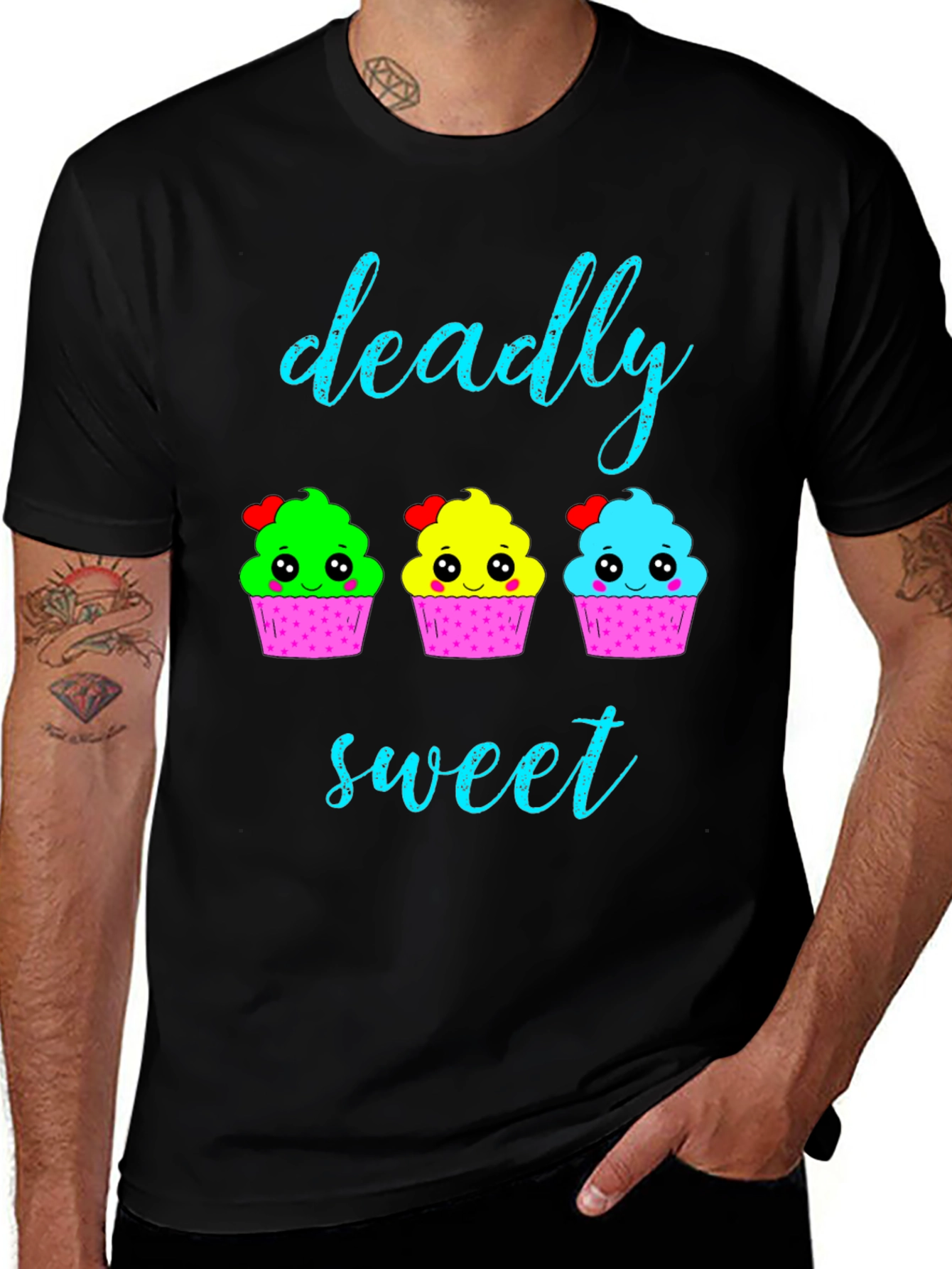 Deadly Sweet Cupcake Graphic T-Shirt