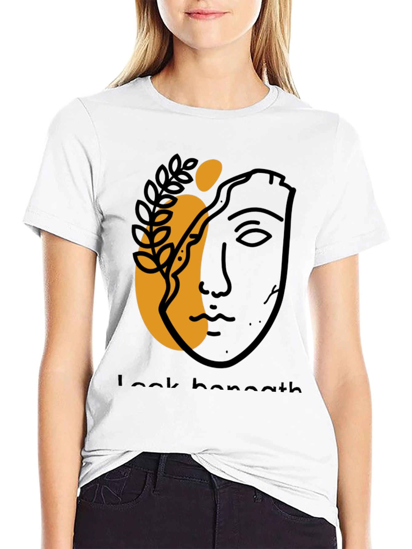 Abstract Face Graphic Tee - Modern Aesthetic T-Shirt