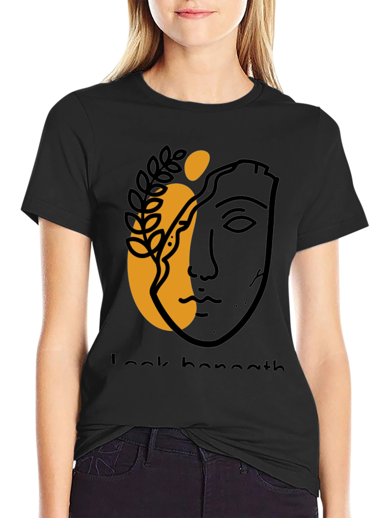 Abstract Face Graphic Tee - Modern Aesthetic T-Shirt