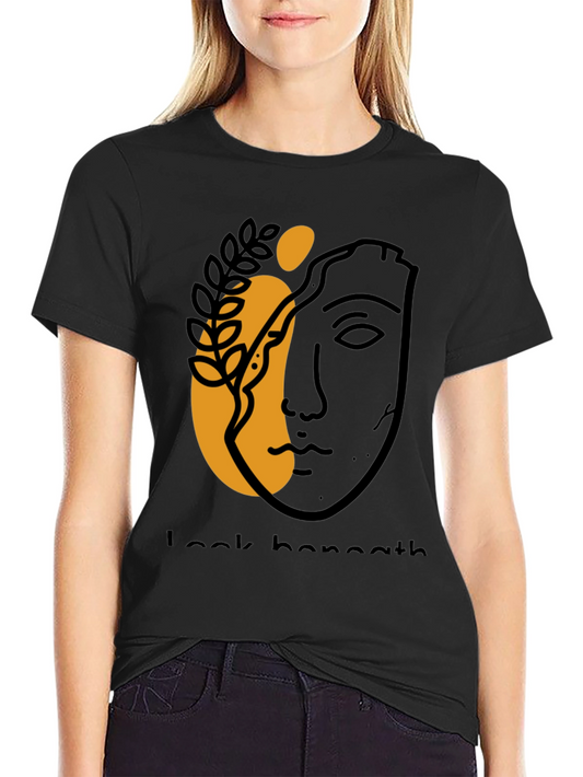 Abstract Face Graphic Tee - Modern Aesthetic T-Shirt